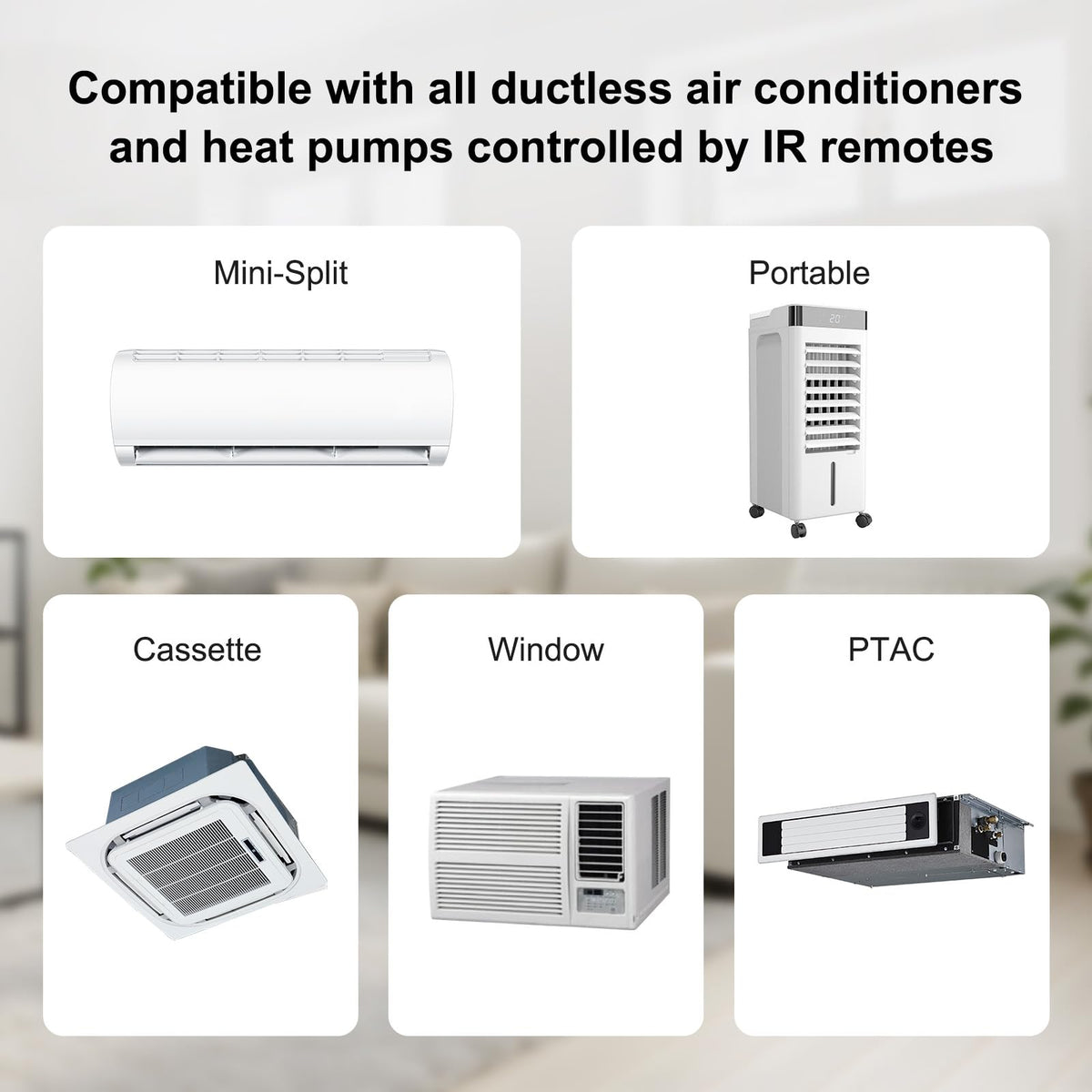 WOOX Smart Air Conditioner & Heater Pump Controller, WiFi IR Remote Control for Mini Split AC, Portable & Window AC, Temperature and Humidity Automation Controllers, Compatible with Alexa/Google