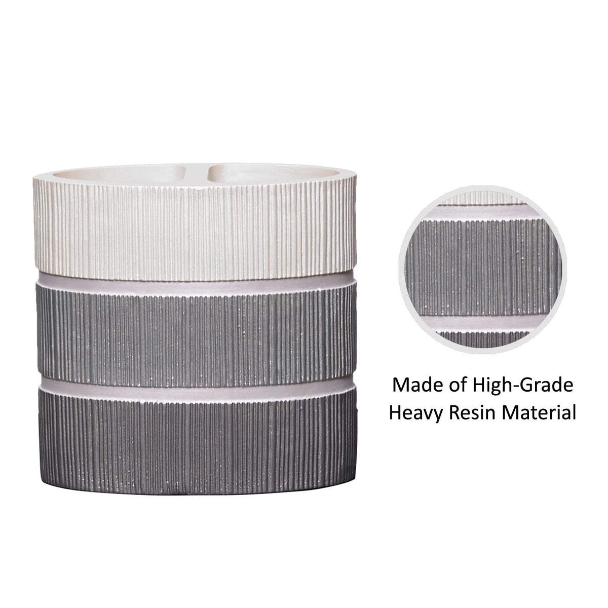 Zahari Home Modern Line Toothbrush Holder - Modern Western Design - Stylish Bathroom Essential - Luxury Decor for Toothbrushes and Toothpaste - Organize with Classic Charm