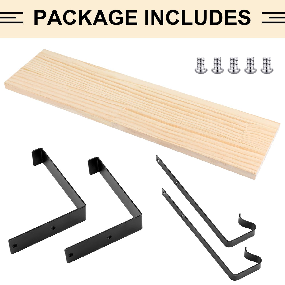 DoubleFill Office Cubicle Shelf 24" Wood Hanging Cubicle Storage Organizer File Hanging Shelf Accessories Storage Organizer Bookshelf with Hooks for Home Desk