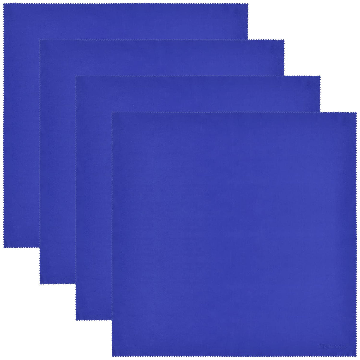 Wisdompro Extra Large 4-Pack Microfiber Cleaning Cloth For Laptop, LCD TV, Computer Screen, Monitor, Tablet, Camera Lens, Glass, Lenses, Phone, iPhone, iPad, other Delicate Surface - Blue (16x16 Inch)