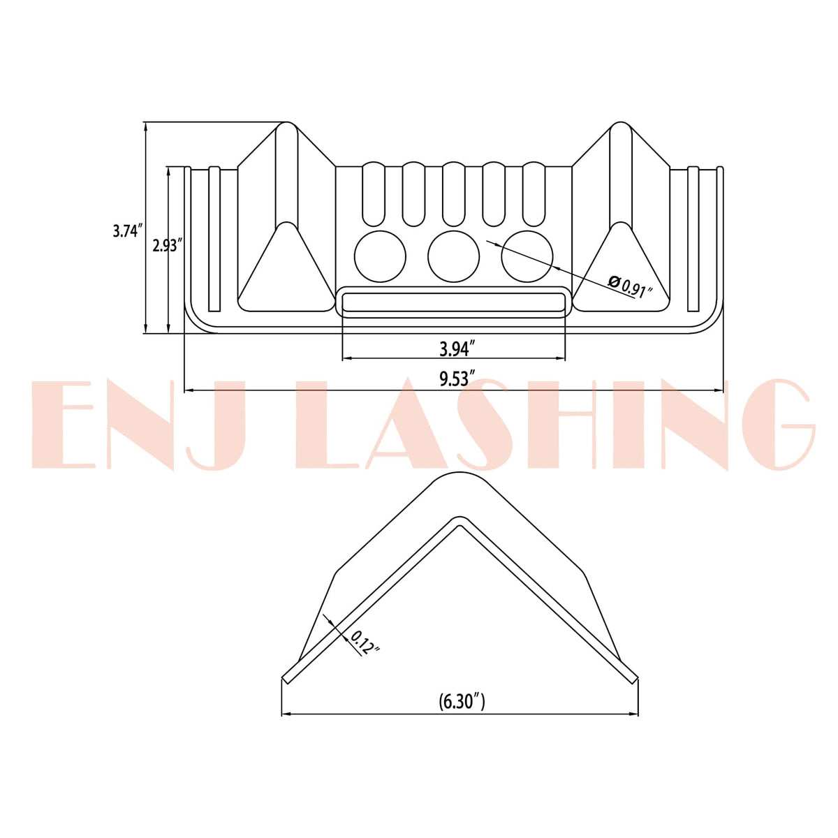 ENJ 20 Pack Black Flatbed Edge Protectors for Cargo Loads Corner Protectors Flatbed Used Together with Webbing to Protect Cargo