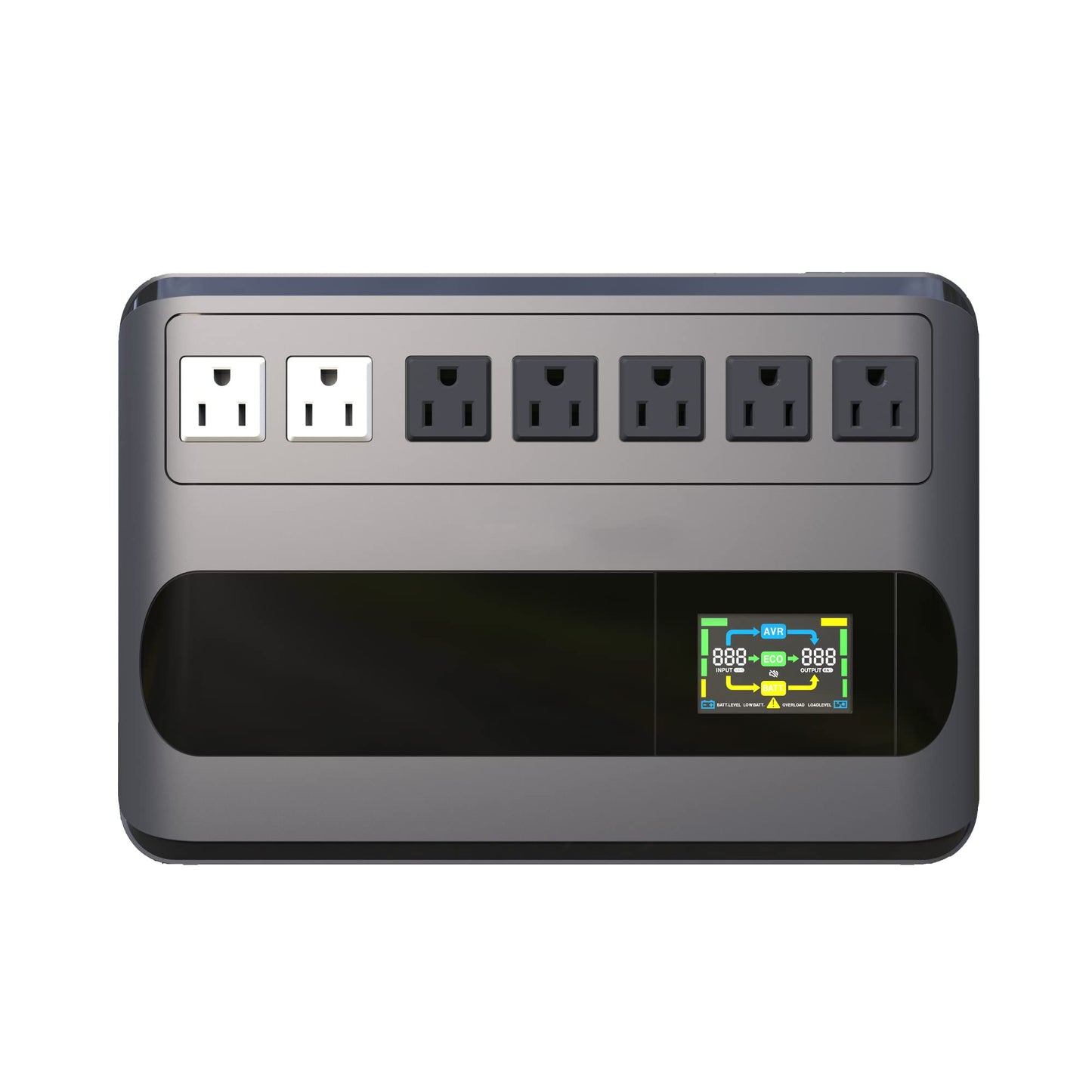 Gitroso UPS 1000VA 500W Uninterruptible Power Supply Offline Back UPS Intelligent LCD Battery Backup and Surge Protector Battery Backup for Computer GF1000