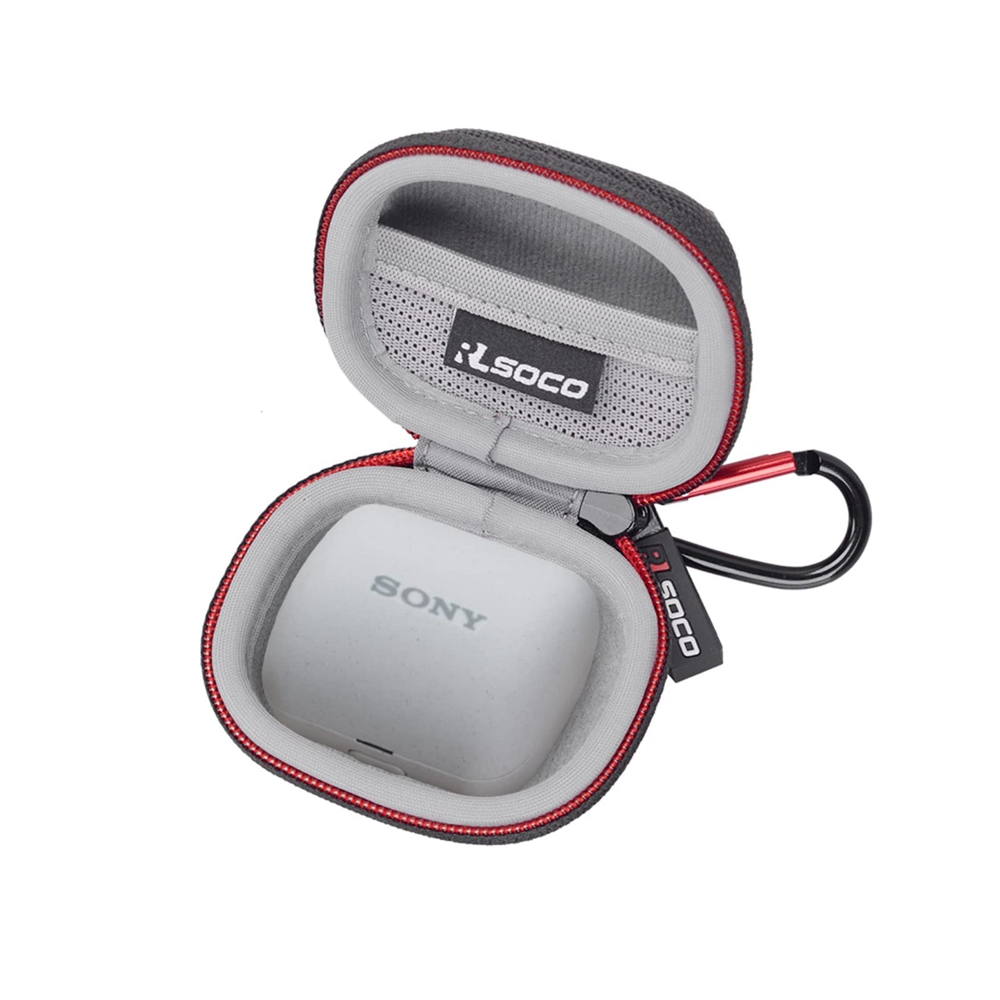 RLSOCO Hard Case for Sony Linkbuds WF-L900 / for Sony LinkBuds S Truly Wireless Earbud Headphones | Shockproof, Dustproof, Water-Resistant Storage Pouch, with Sturdy Metal Hook (Case Only)