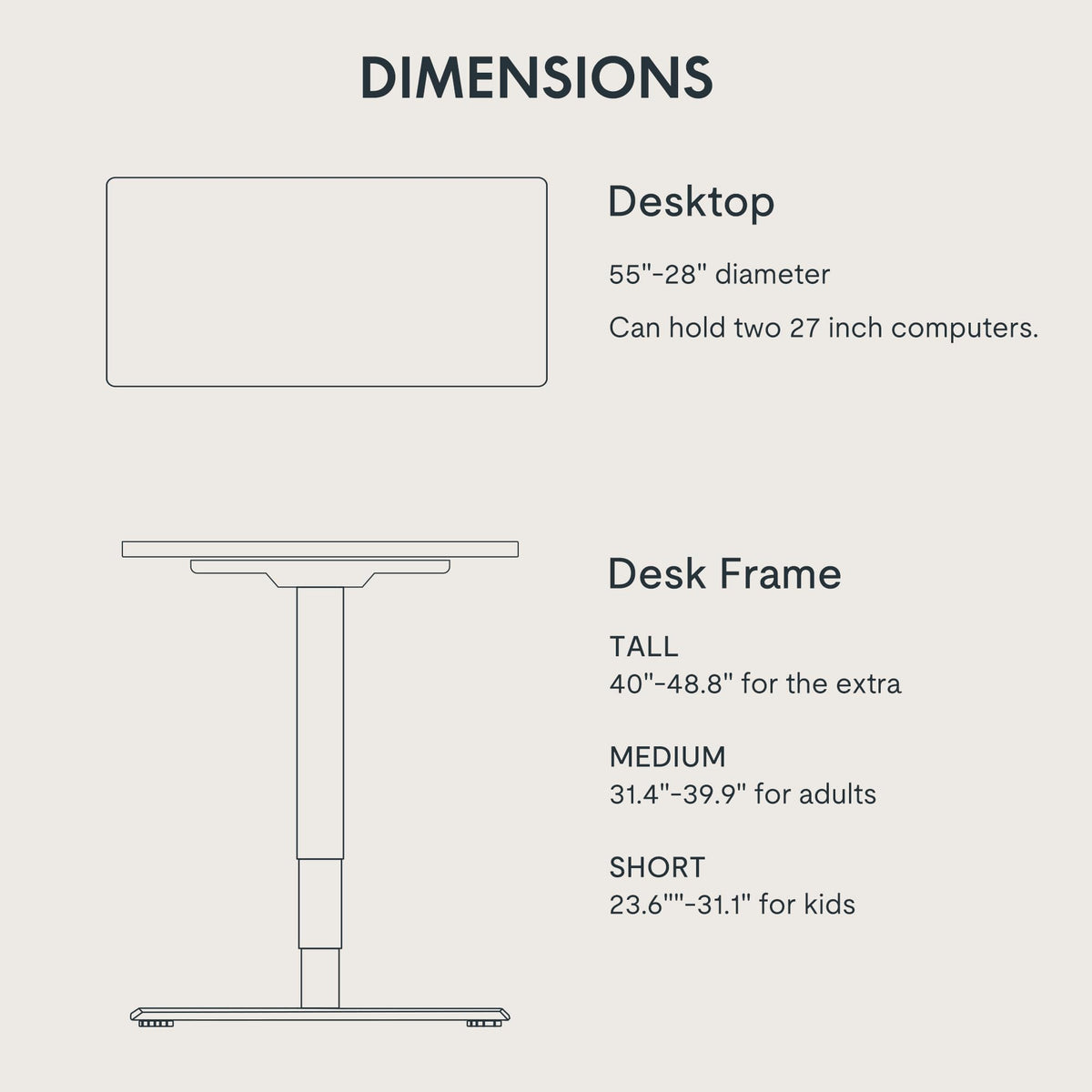 FLEXISPOT E6 3-Stage Dual Motor Electric Standing Desk 55 x 28 Sit Stand Up Desk, Holds 220 lbs, Adjustable Height w/Memory Presets, One-Piece Black Desktop & Black Frame, Ships in 2 Boxes