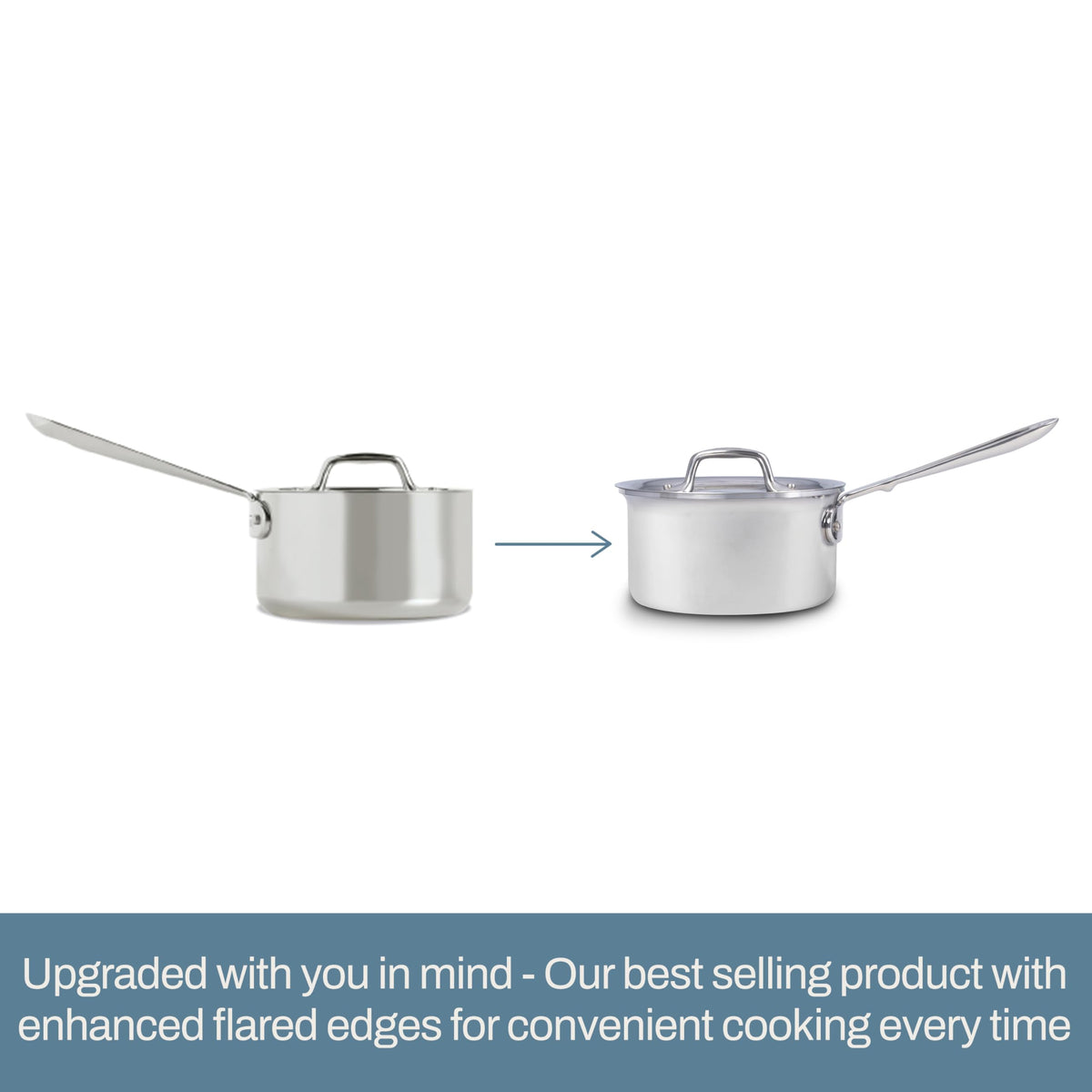 All-Clad D3® Stainless Steel 1 Quart Sauce Pan Covered- Made in the USA- The Original Bonded Professional Cookware- Oven Safe & Induction Compatible
