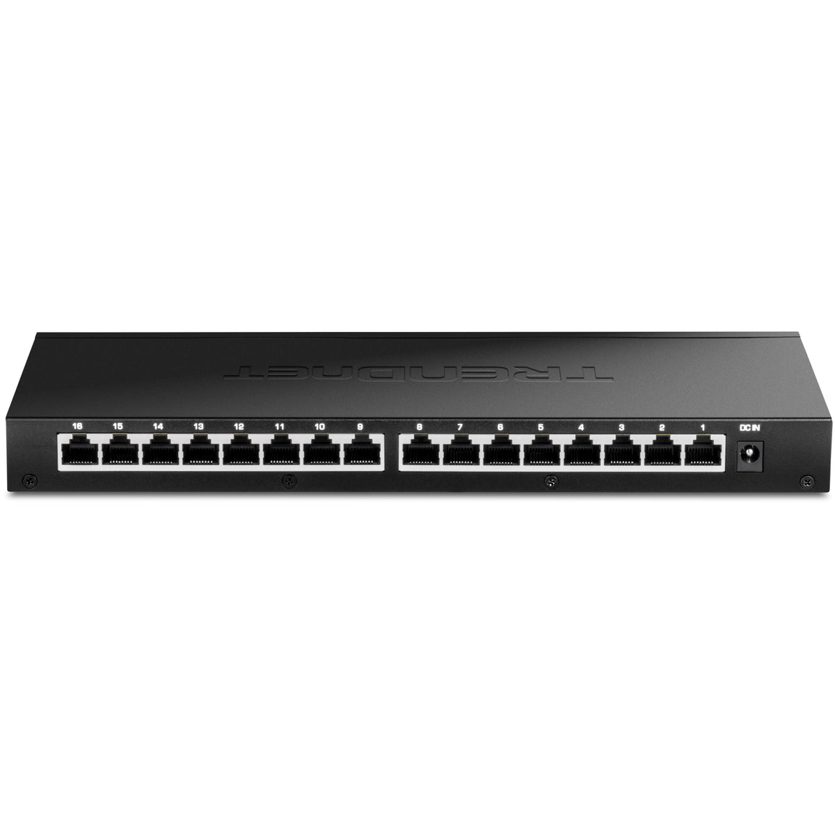TRENDnet 16-Port Unmanaged 2.5G Desktop Network Ethernet Switch, TEG-S3160, 16 x 2.5Gb RJ-45 Ports, 80Gbps Switching Capacity, Ethernet Splitter, NDAA & TAA Compliant, Lifetime Protection, Black
