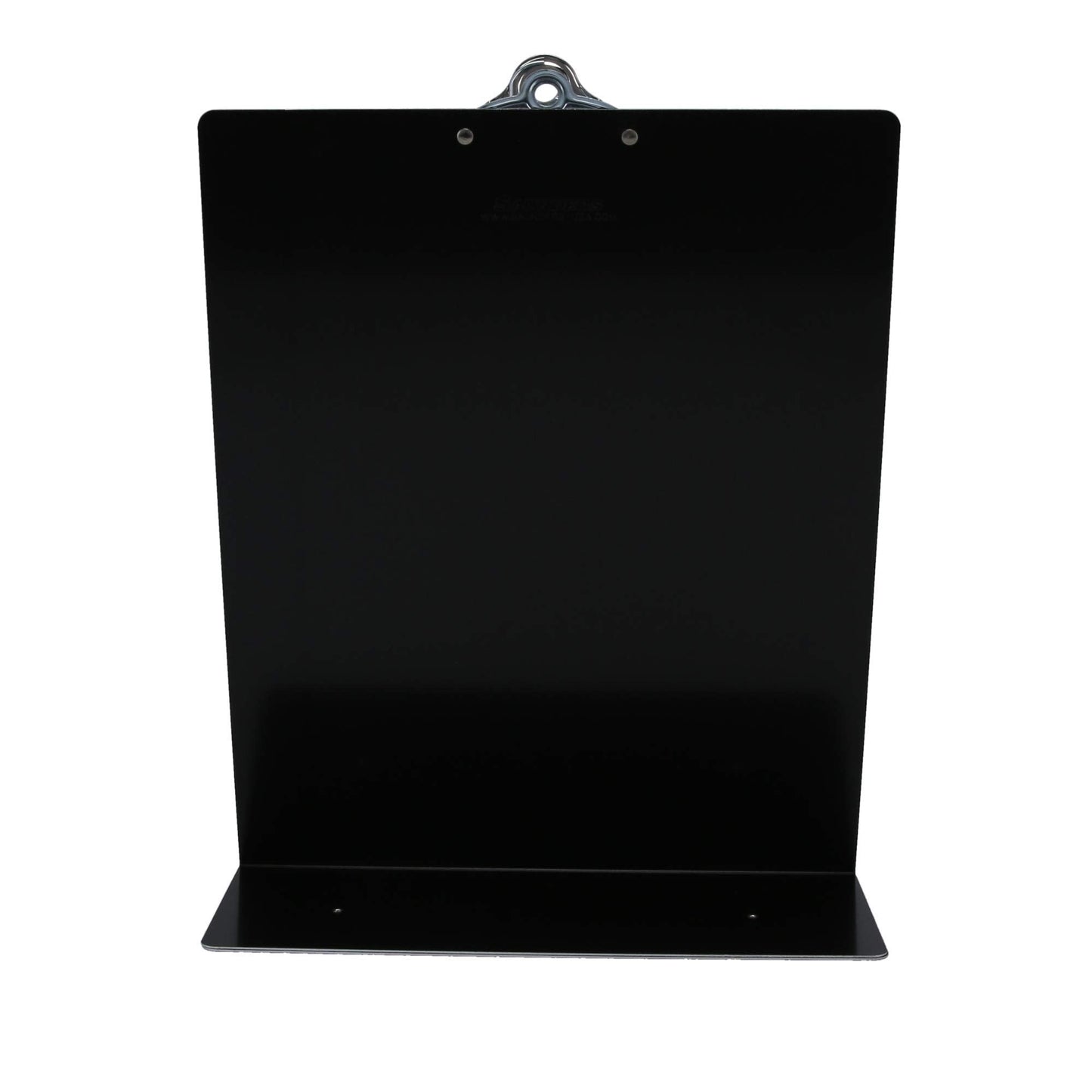 Saunders Free Standing Clipboard & Tablet Stand - Durable Black Recycled Aluminum Desktop Document Holder for Office, Teachers & Students - 1" Clip Holds 8.5x11 Letter Size Sheets, Lightweight