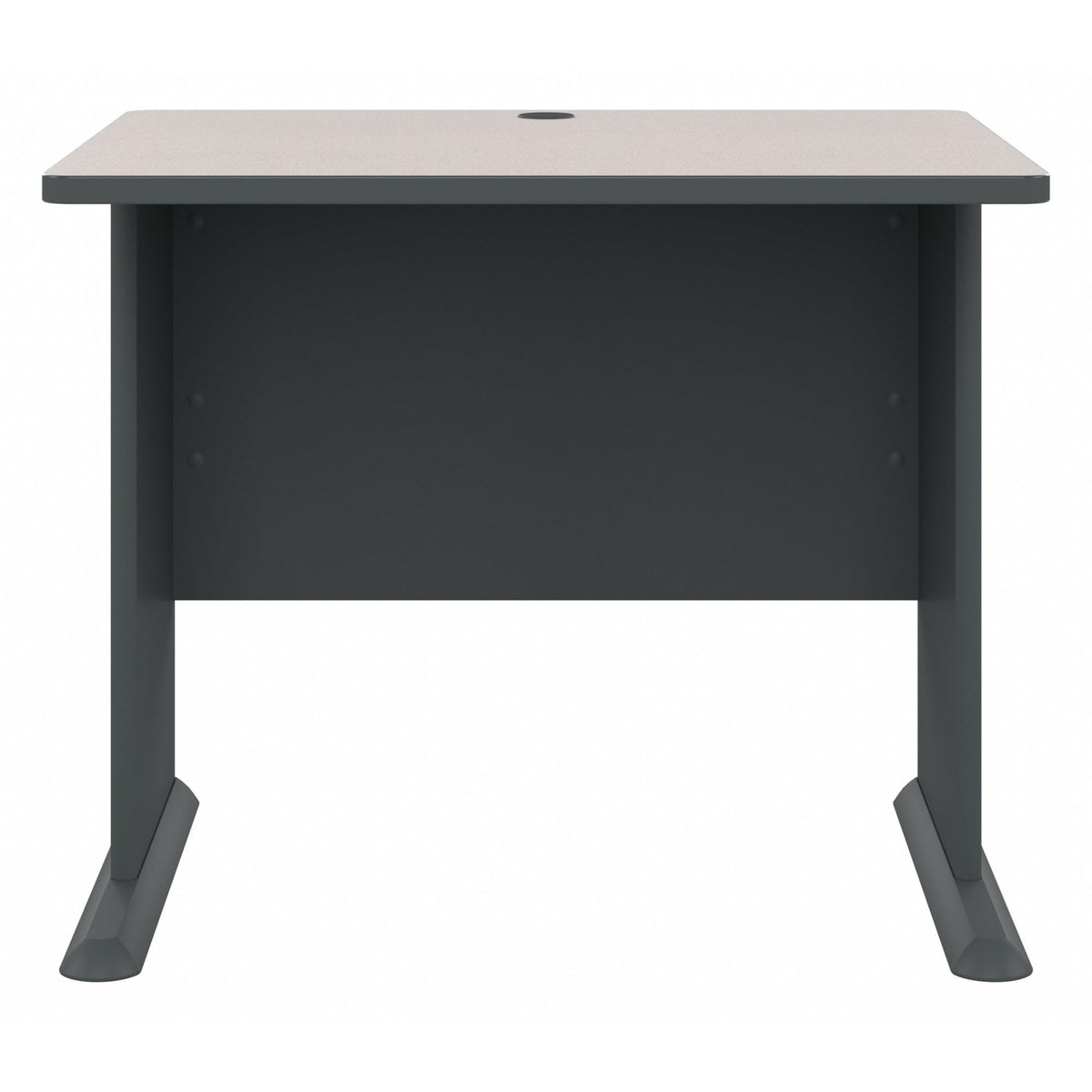 Bush Business Furniture Series A 36W Small Desk in White Spectrum and Slate, Compact Computer Table for Home or Professional Office