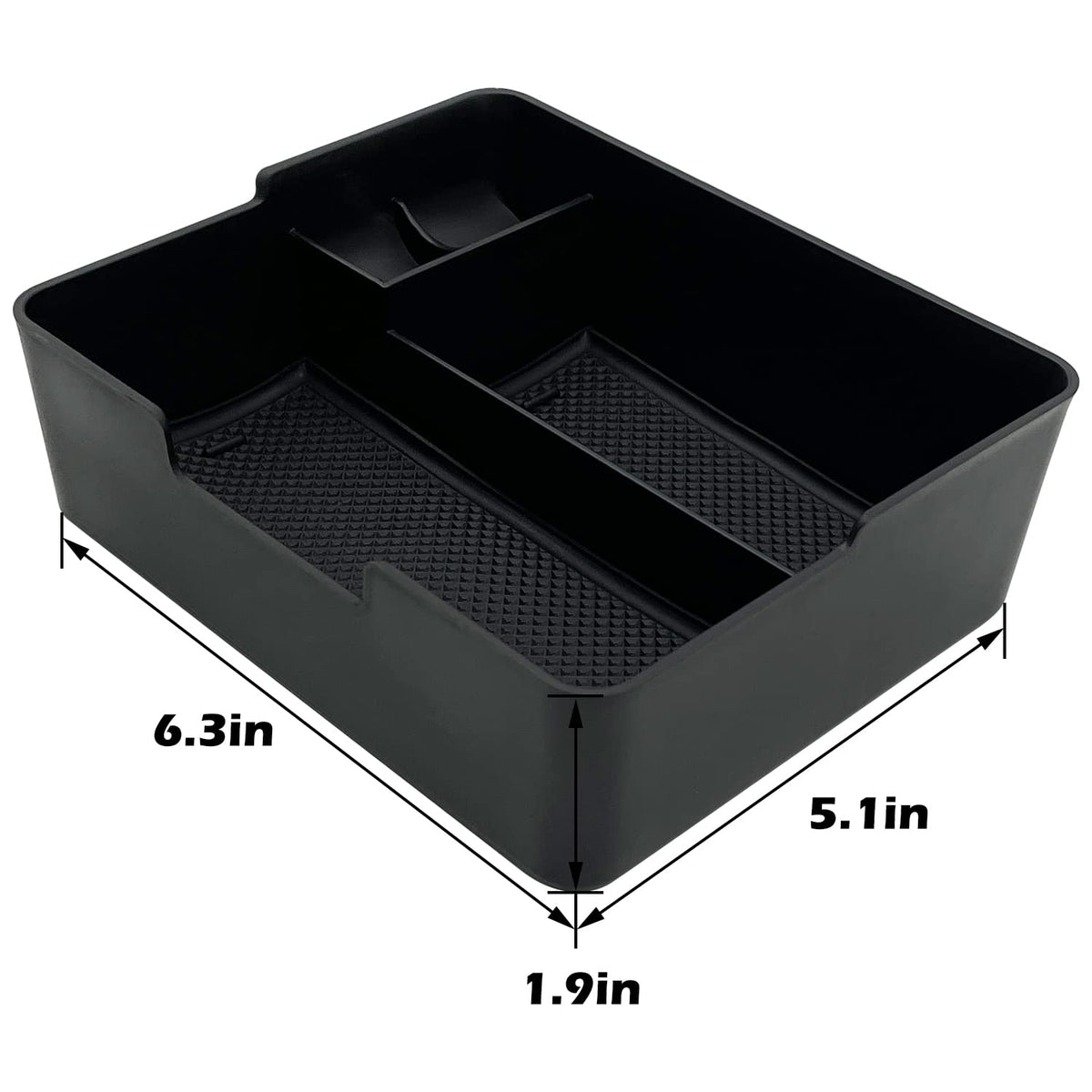 JOJOMARK Compatible with Tesla Model 3/Y Accessories Center Console Organizer Tray Fits for Tesla Model 3 2017 2018 2019 2020 /Model Y 2020 （The cover closed Rotary version）