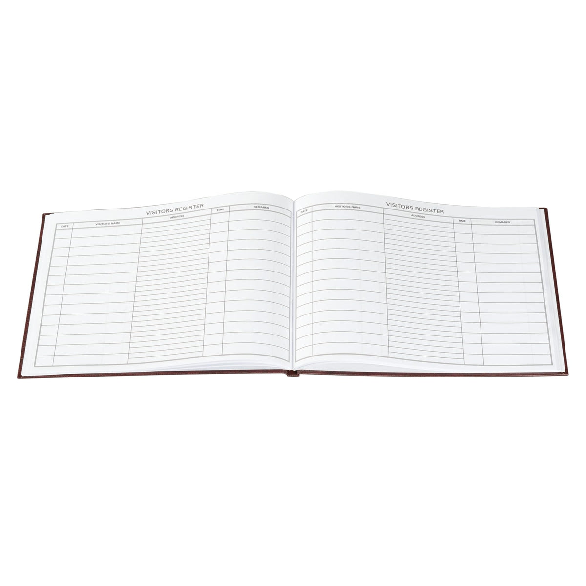 Wilson Jones S490 Visitor Register Book, Red Hardcover, 112 Ruled Pages, 8 1/2 x 11