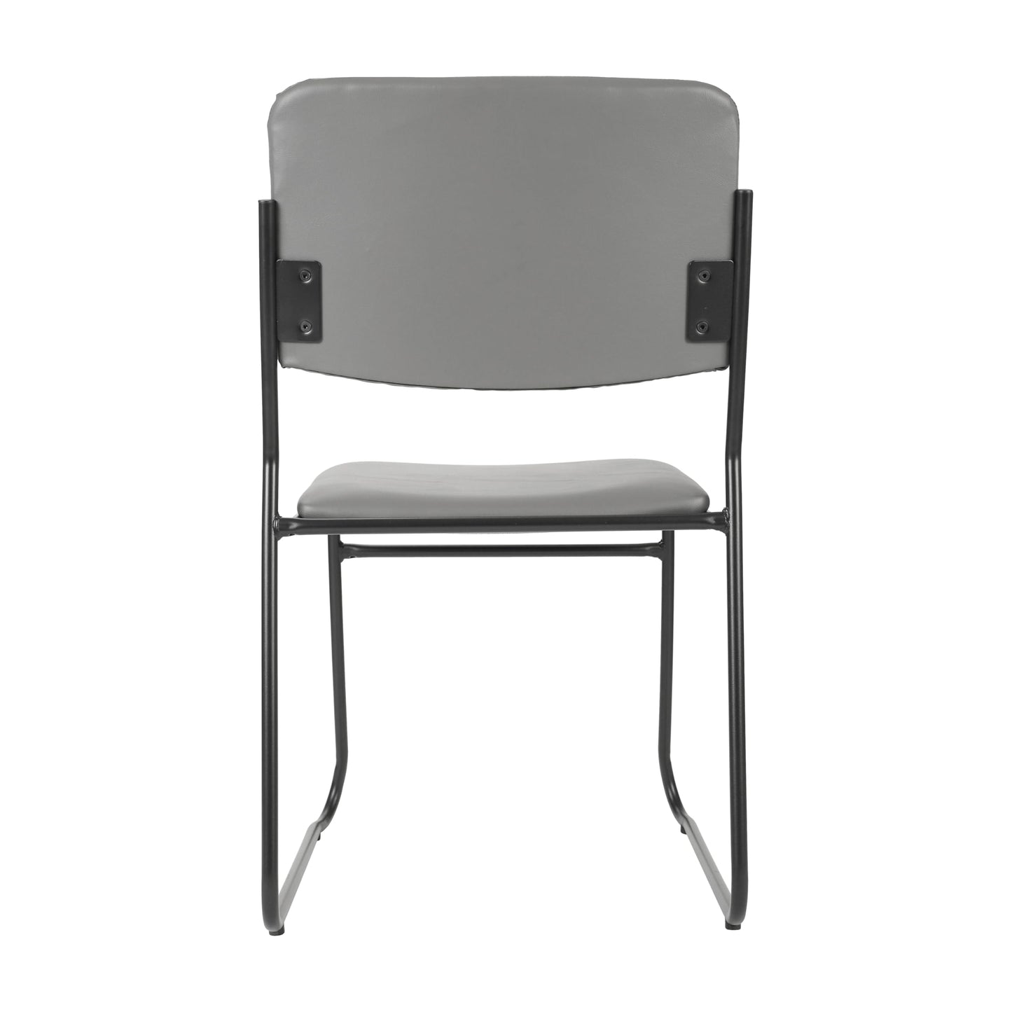 Flash Furniture Hercules Series High Density Vinyl Stacking Chairs for Waiting Rooms and Offices, Lobby Chairs with Padded Seats and Frames, Set of 5, Gray
