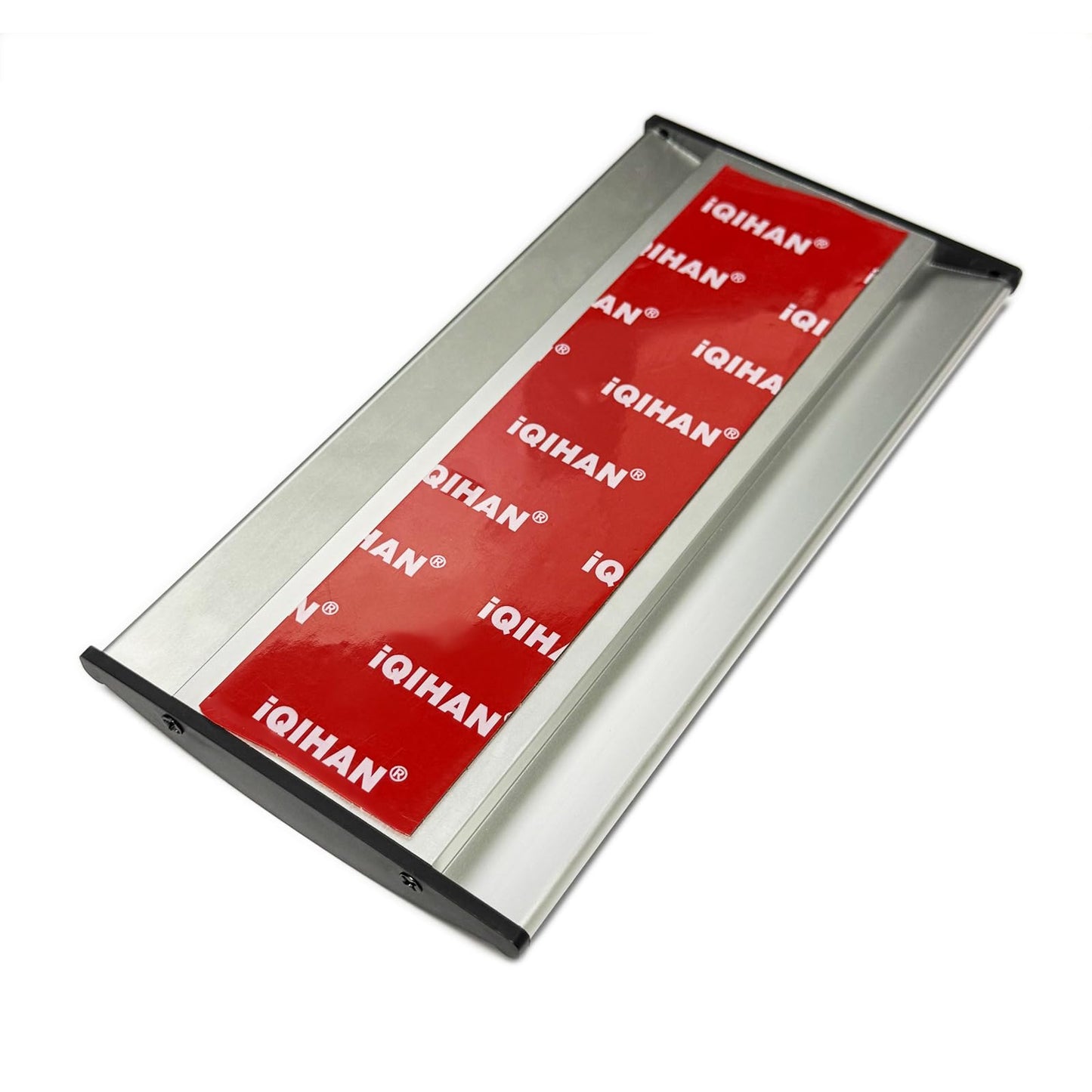 Set of 5 Curved Name Plate Holder 8" x 4" Wall Mount Office Business Door Sign Holder Aluminum Sturdy Office Sign Frame with Adhesive Tape Film for Business Cubicle Custom Display - Silver