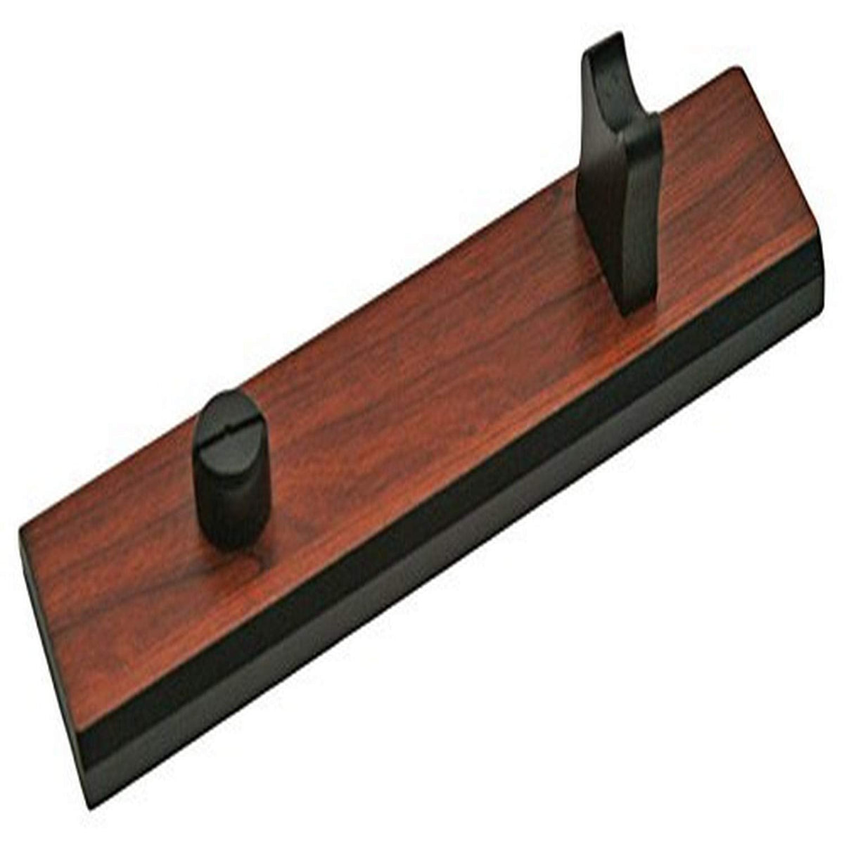 SZCO Wood Knife Display Stand 10.5 x 2.5 Inches - Black & Brown Horizontal Tabletop Showcase for Collections - Single Knife Holder for Home decor, kitchen decor & Collection Showcase