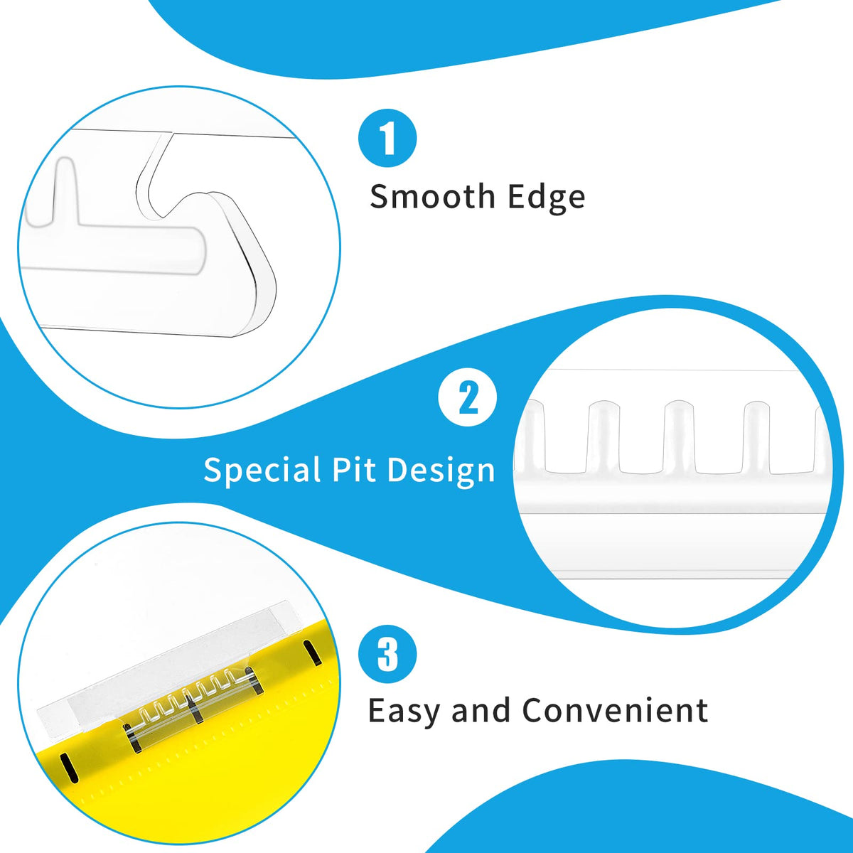 SMAODSGN 100 Pieces 4 Inch Clear Hanging Folder Tabs Hanging File Folder Tabs Clear Tabs for Hanging File Folders for 3 1/2 Inch Hanging File Folders with Tabs Office Hanging Files
