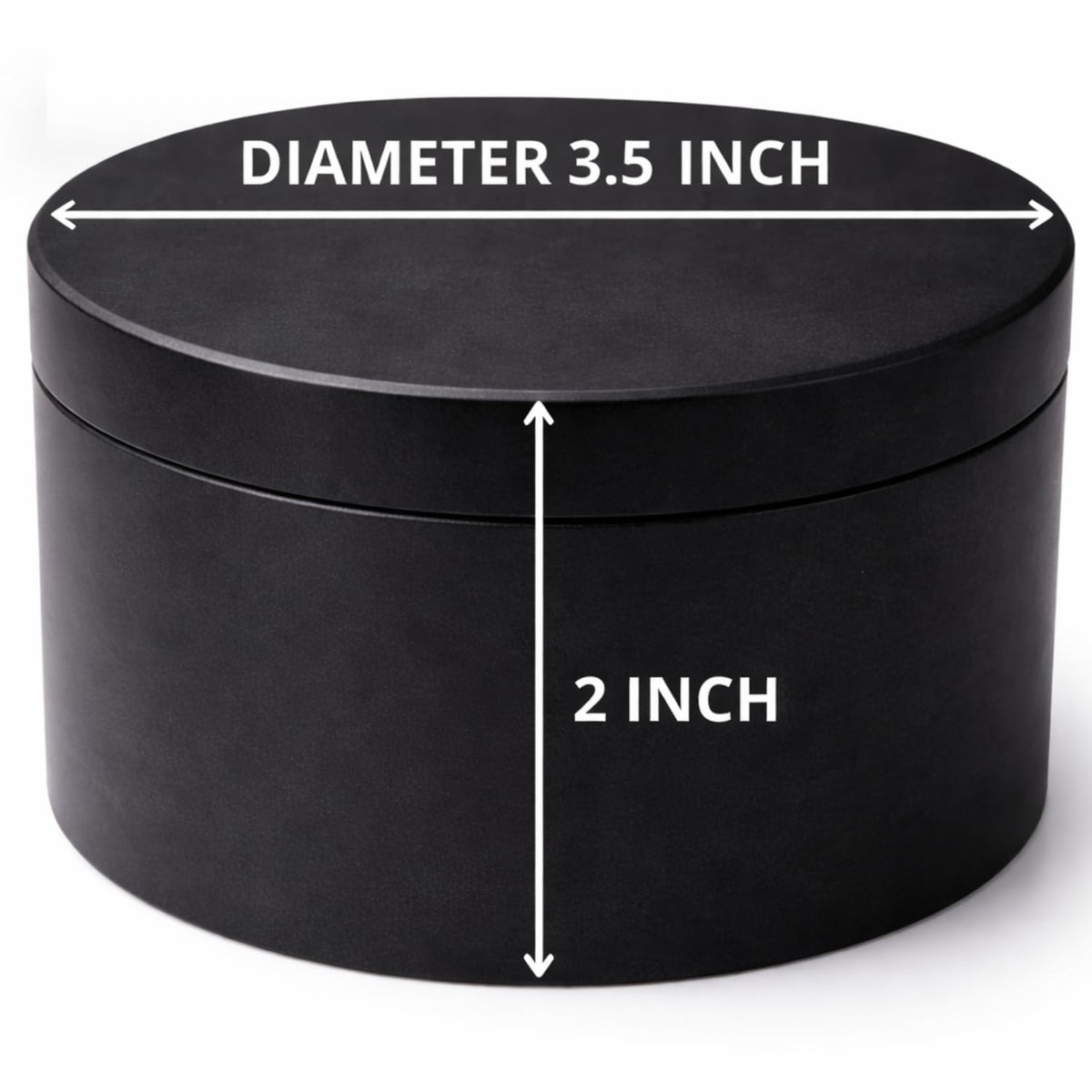 KC KULLICRAFT Unique Salt and Pepper Box Elegant Round Marble Black Salt Box With Lid For Salt, Spice and Herbs Storage. Perfect Container To Store (3.5 X 3.5 X 2 INCH)