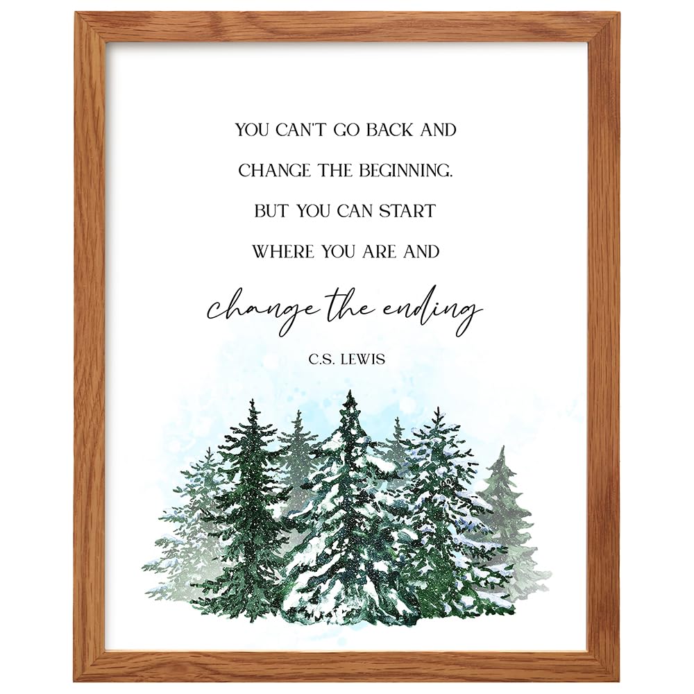 Motivational Positive Inspirational Quotes Decor Wall Art FRAMED - Uplifting Encouragement Gifts for Women, Men - Uplifting Encouraging Sayings for Wall Decor - Home Office Posters 8x10