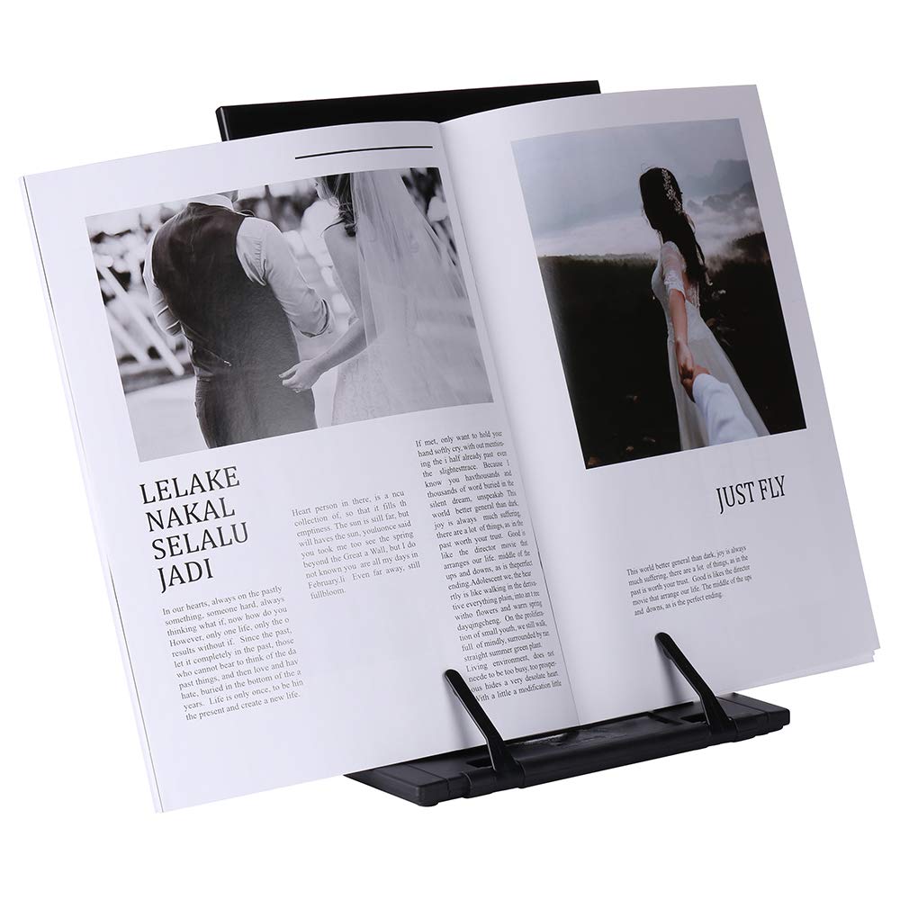 Abankey KLOUD CityBlack Metal Desktop Document Book Holder with 7 Adjustable Positions (Lost ocean-SJ981)