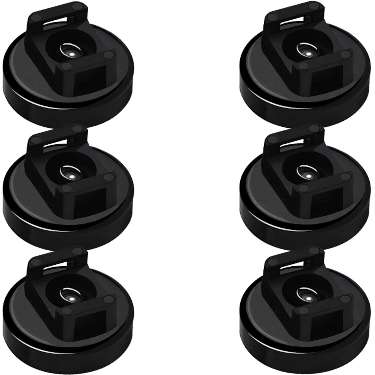 CNHABAGU Magnet Zip Tie Mount Magnetic Zip Ties Mount 25LBS Strong Multipurpose Wire Cable Holder Mount Wire Clips Management for Home Office Marine Electrical Wiring (Black, 6 Piece)
