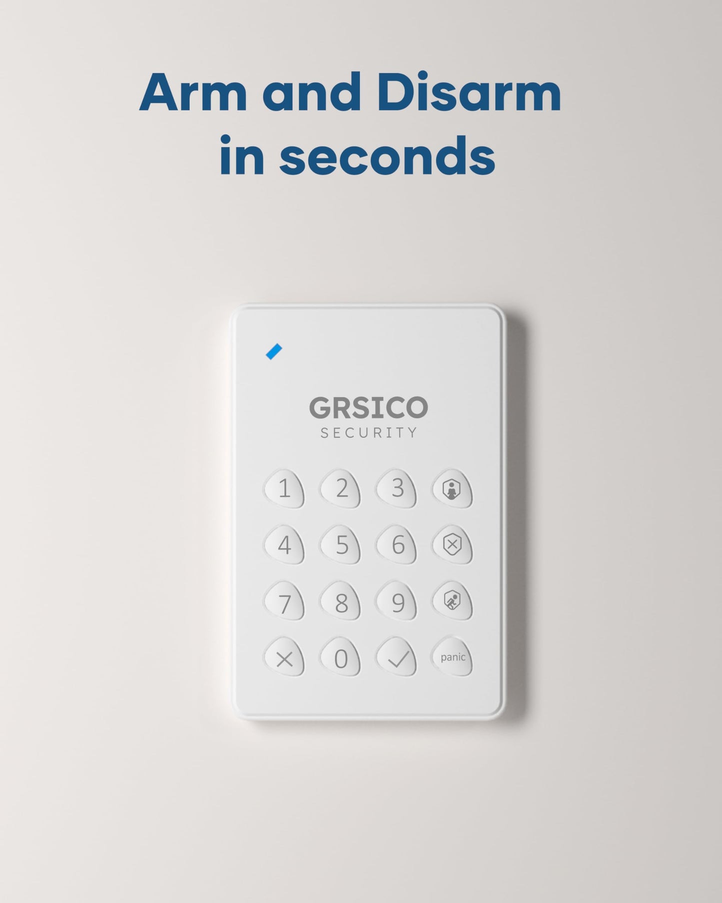 GRSICO 9-Piece Home Security System, WiFi Wireless Alarm System, 120dB Siren Alert, DIY Smart Security System for House and Apartment, Smart Life App Control, No Monthly Fee, 2.4GHz WiFi