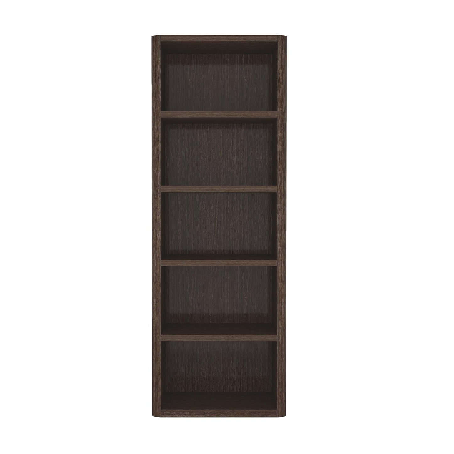 Manhattan Comfort Rivington 79" Tall Modern 5-Tier Bookcase, Open Shelving Storage Cabinet with Adjustable Shelves for Living Room or Home Office, Single Bookcase in Natural Oak