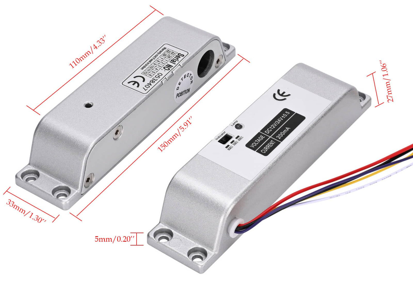 Electric Drop Bolt Lock with 4 Remote Controls Fail Safe Door Access Control Kit with Power Supply and Exit Button Easy DIY Install for Home/Office Security