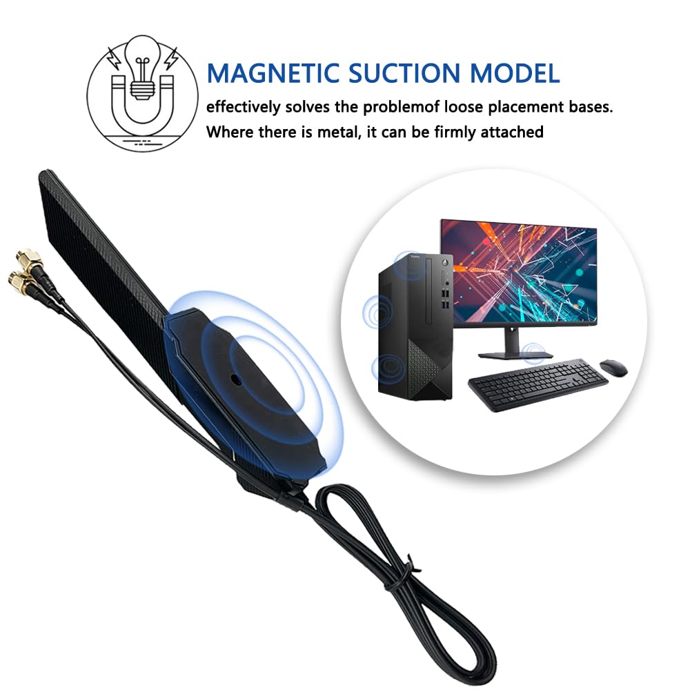 ZAHARA WiFi 6e Antenna 2T2R Dual Band 2.4G/5G/ 6G/ Replacement for ASUS ROG Strix B560 B660 Z490 Z590 Z690 X570 H610 H670 M13H M12 M11 Motherboard Wireless Network Router Laptop WiFi 6E Antenna