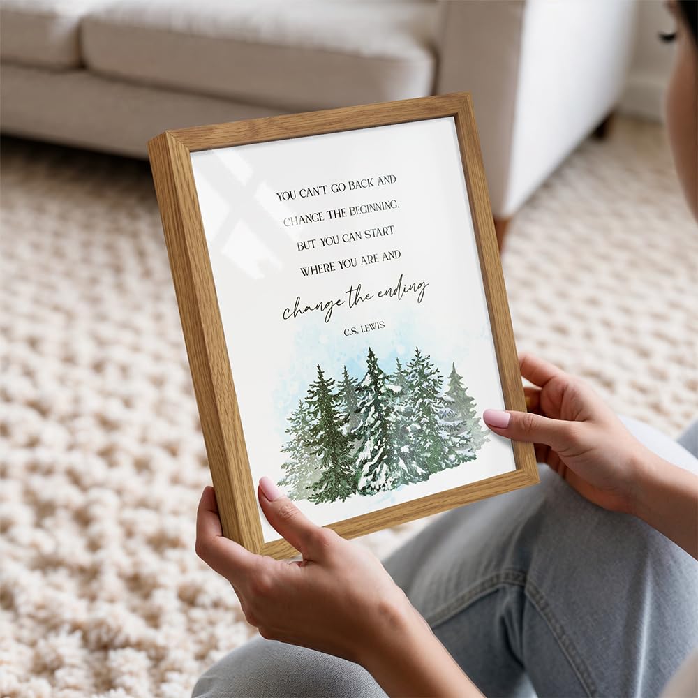 Motivational Positive Inspirational Quotes Decor Wall Art FRAMED - Uplifting Encouragement Gifts for Women, Men - Uplifting Encouraging Sayings for Wall Decor - Home Office Posters 8x10