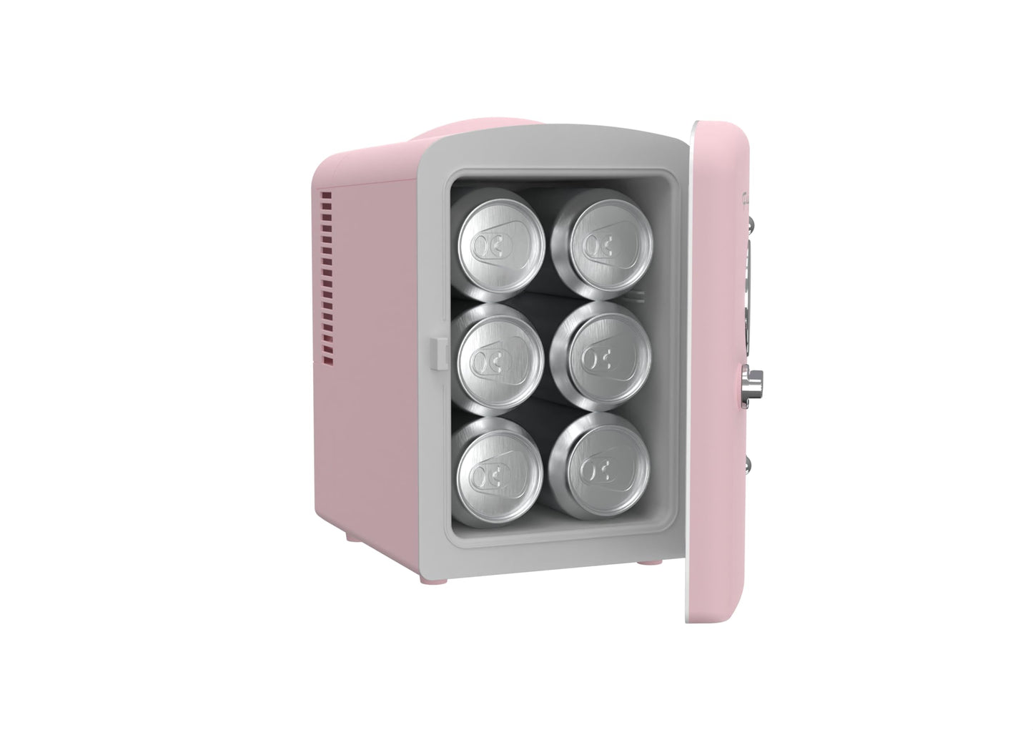 Frigidaire EFMIS171 Retro Mini Portable Personal Fridge - Ideal for Home, Office or Dorm - Includes Carrying Handle, AC/DC Wall/Car Charger (Pink)