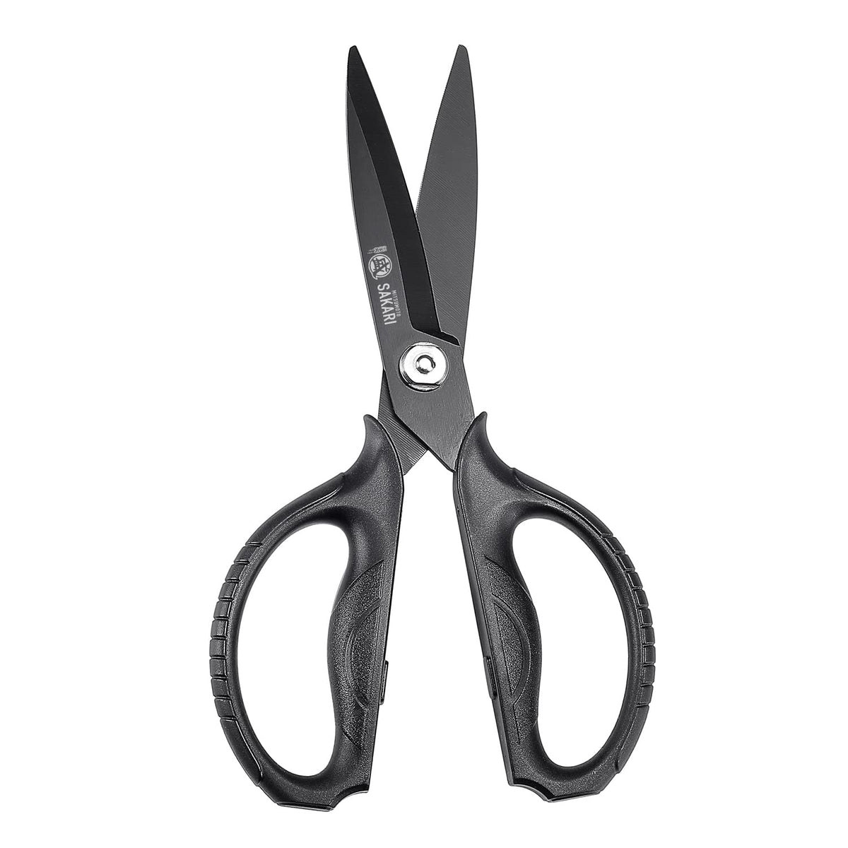 MITSUMOTO SAKARI Japanese Kitchen Scissors, Heavy Duty Poultry Shears, Detachable Titanium Plated Stainless Steel Utility Food Scissors for Meat, Chicken Bone and Herbs