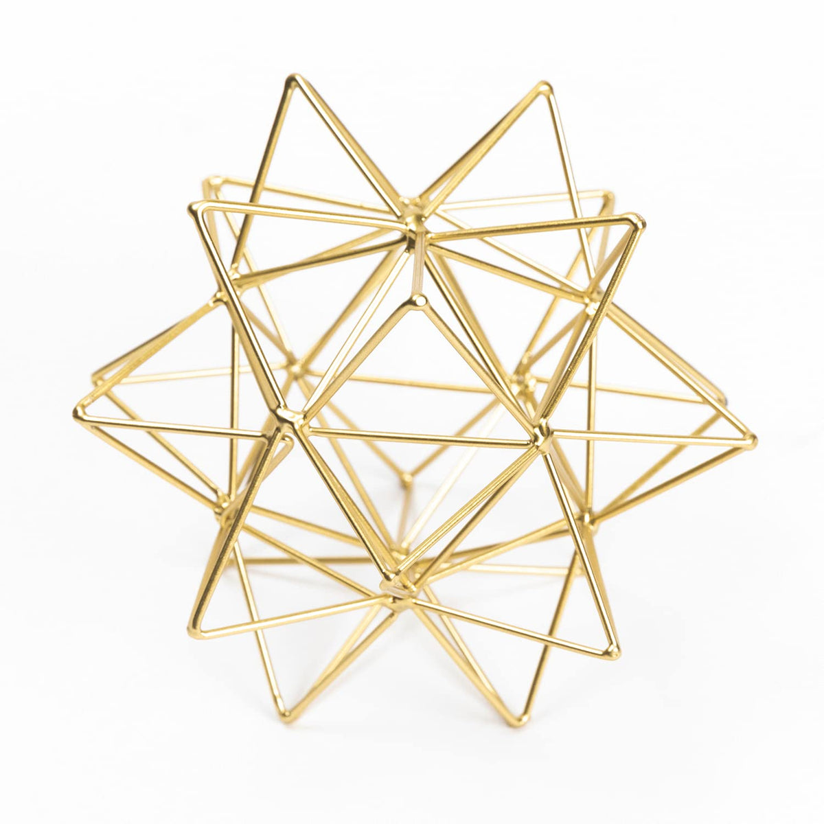 YiLifebes Metal Geometric Table Top Decor, 3D Metal Geometric Sculpture, Gold Abstract Sculpture for Home Decor, Table Art Decorations for Home, Living Room, Office, Bedroom