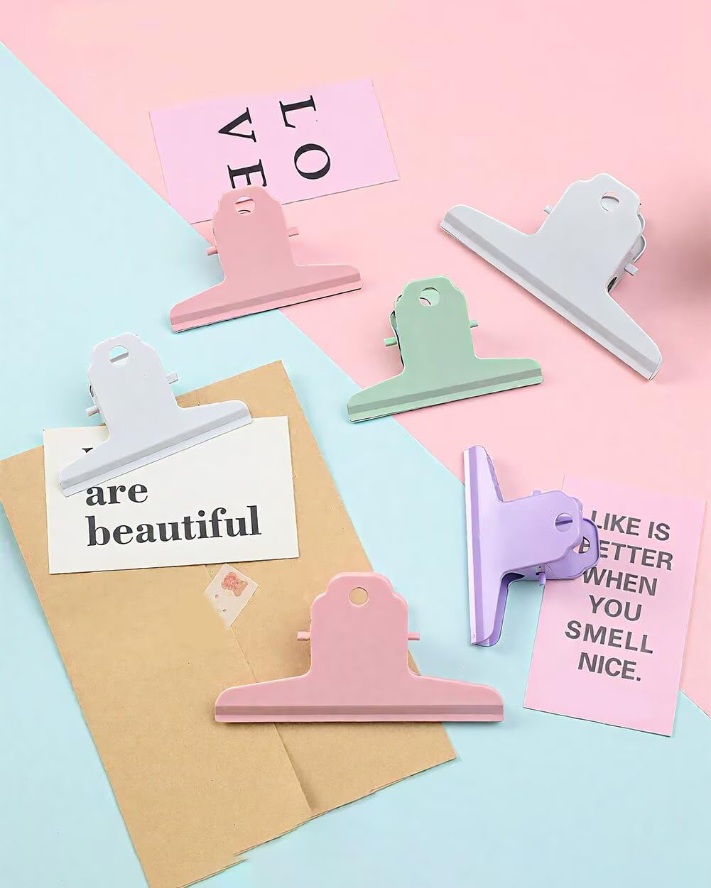 4PCS Extra Large Binder Clips Metal Bulldog Clips Large Paper Clamps Holder Chip Clips for Home School Office Drawing Bag 3inch