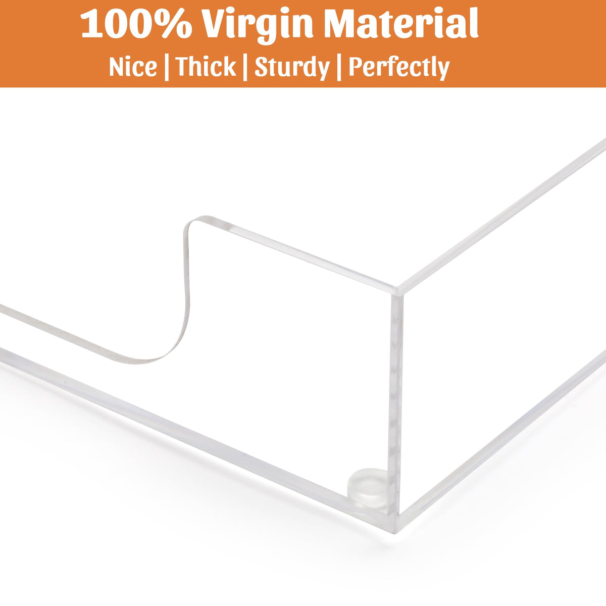 AZFUNN Letter-Size Tray Desk Letter Tray Paper Tray, Sturdy Heavy-Duty Plastic Printer Paper Tray, Single-Tier Stackable File Storage Organizer for Office Home (Clear)