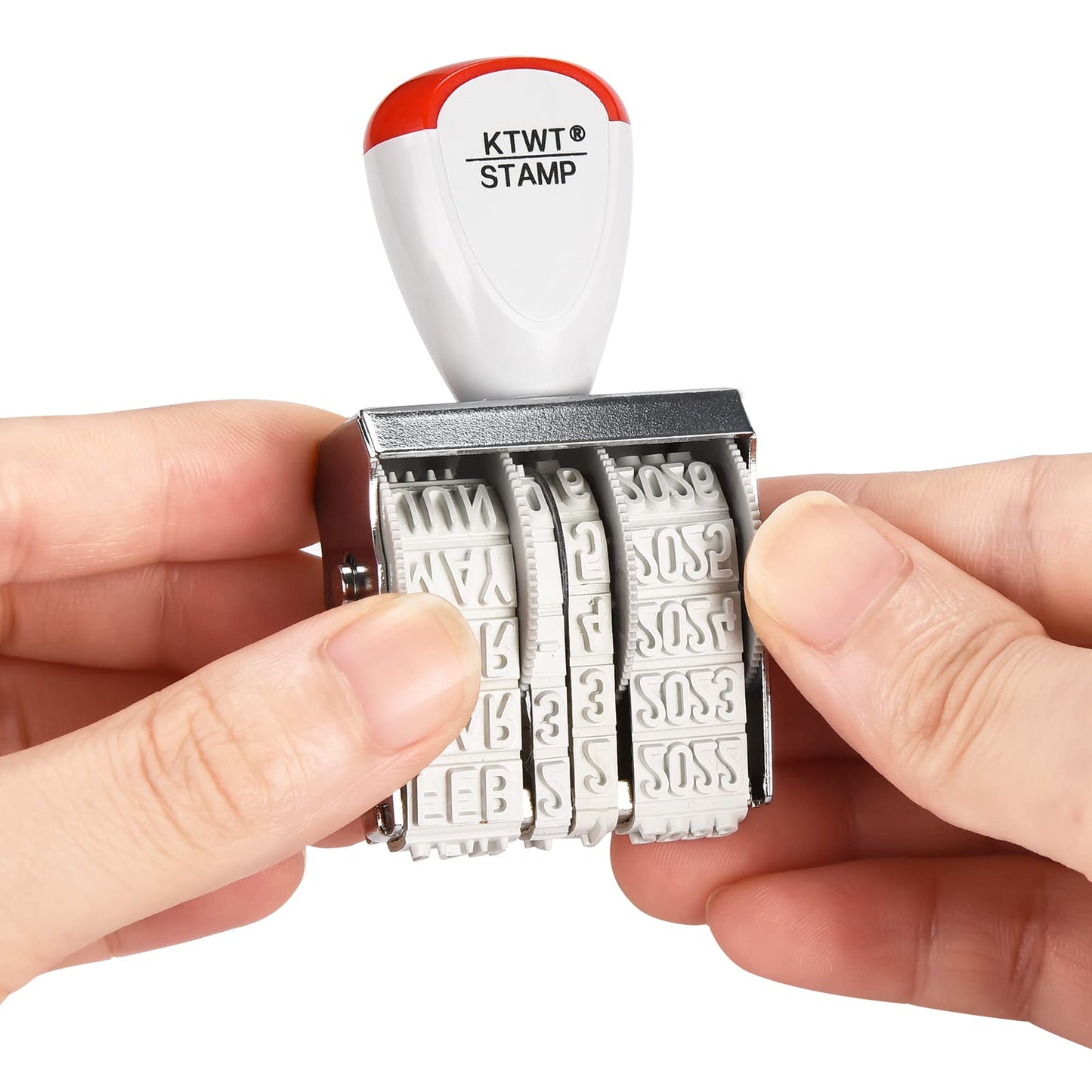 KTWT 1.5" Rubber Stamp Line Dater, Date Stamp, Office Stamp, Rotating Stamp 3/16" (5mm)