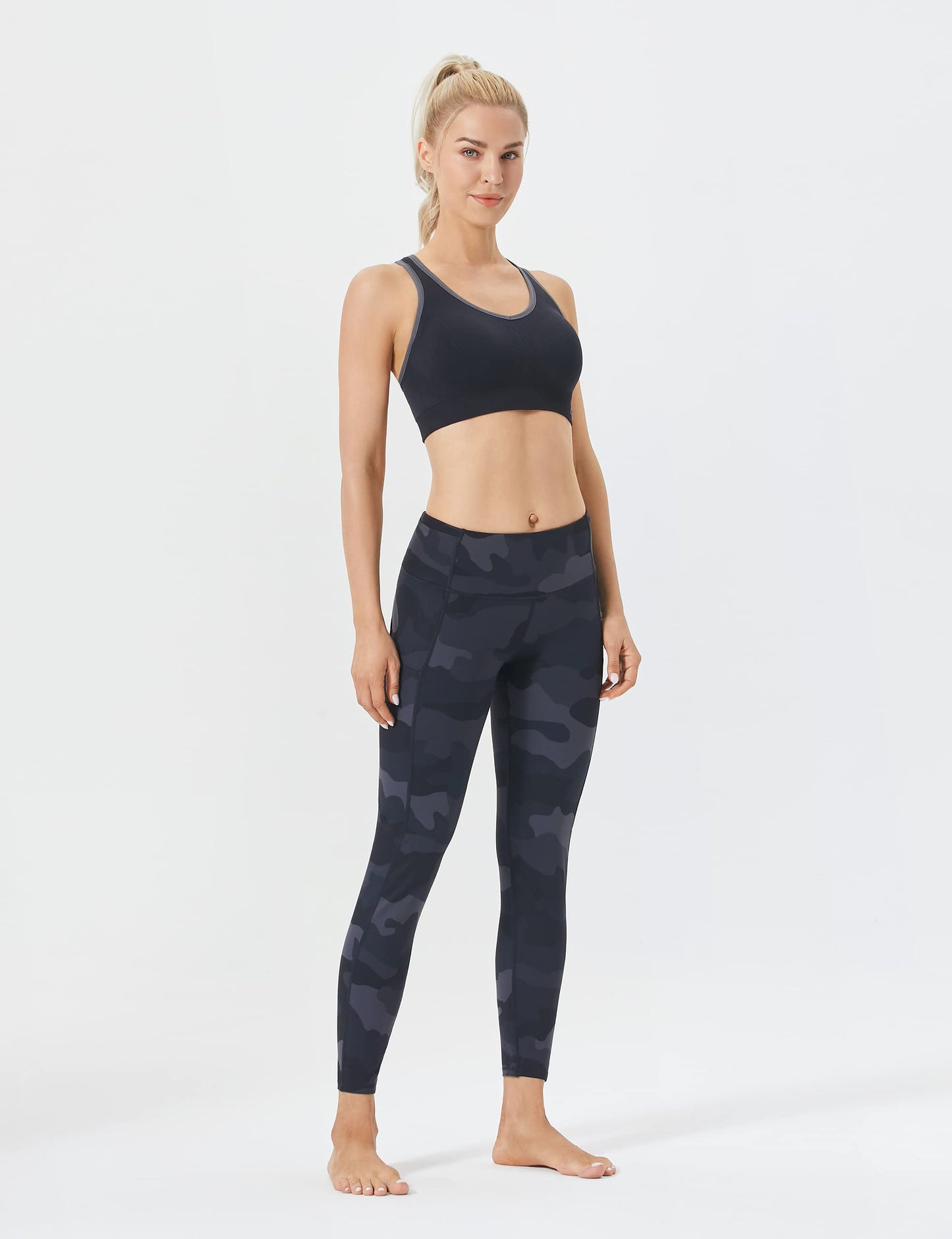 FITTIN Racerback Sports Bras for Women - Padded Seamless High Impact Support for Yoga Gym Workout Fitness XL