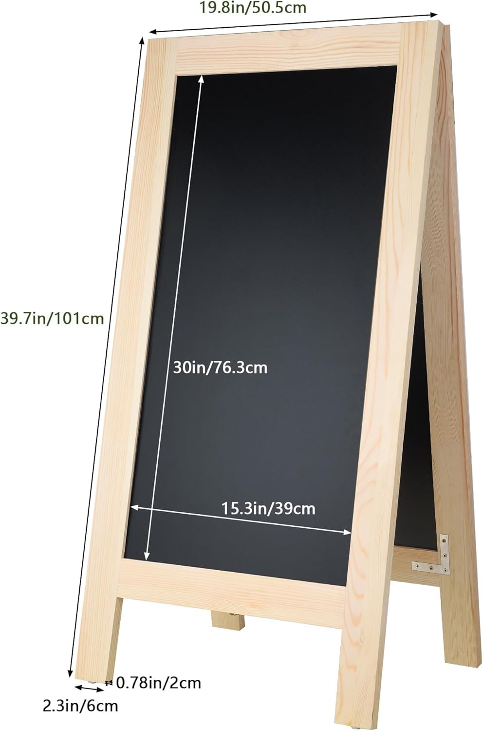 20x40 Inch Chalk Board Sign, Chalkboard Signs, A Frame Menu Easel, Sandwich Outdoor Large Standing Blackboard, Business for Outside Businesses Sidewalk - Pizarras Pizarrones Negocios
