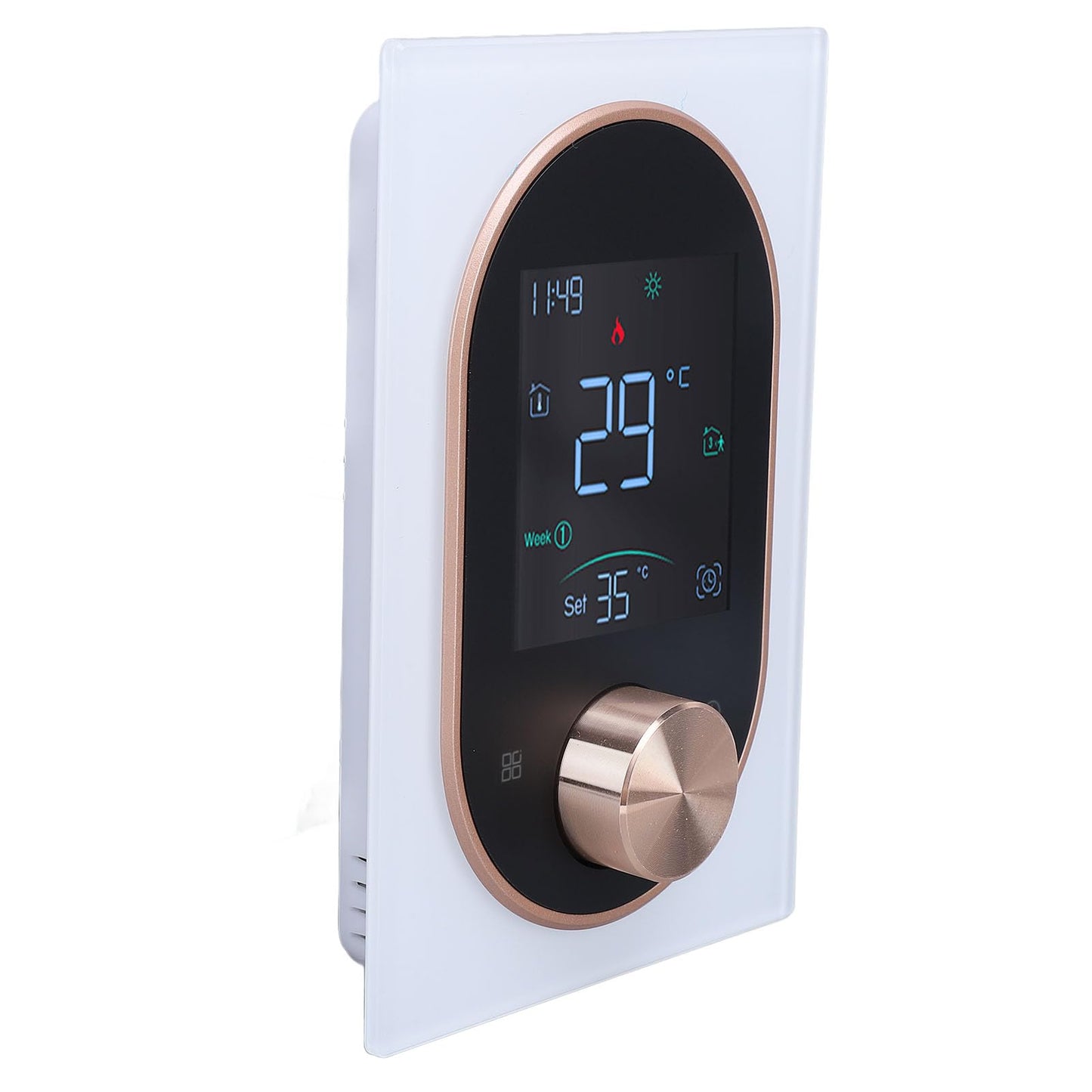 Smart Color Programmable Touchscreen Thermostat High Efficiency Remote Access with LCD Display, Energy Efficient Temperature Control for Home, Office & Shops, AC 95-240V Compatible