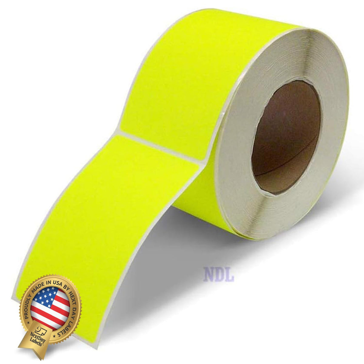 NextDayLabels - 3 X 5 Rectangle Inventory Color Coding Sticker Labels, 500 Per Roll (Fluorescent Yellow)