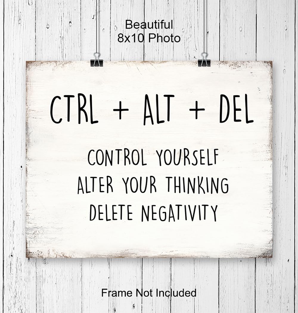 Inspirational Motivational Wall Art & Decor - Entrepreneur Positive Quotes Poster Prints 8x10 - Home Office - Classroom Decor - Success Sayings - Encouragement Gifts for Men, Women - Encouraging Motto