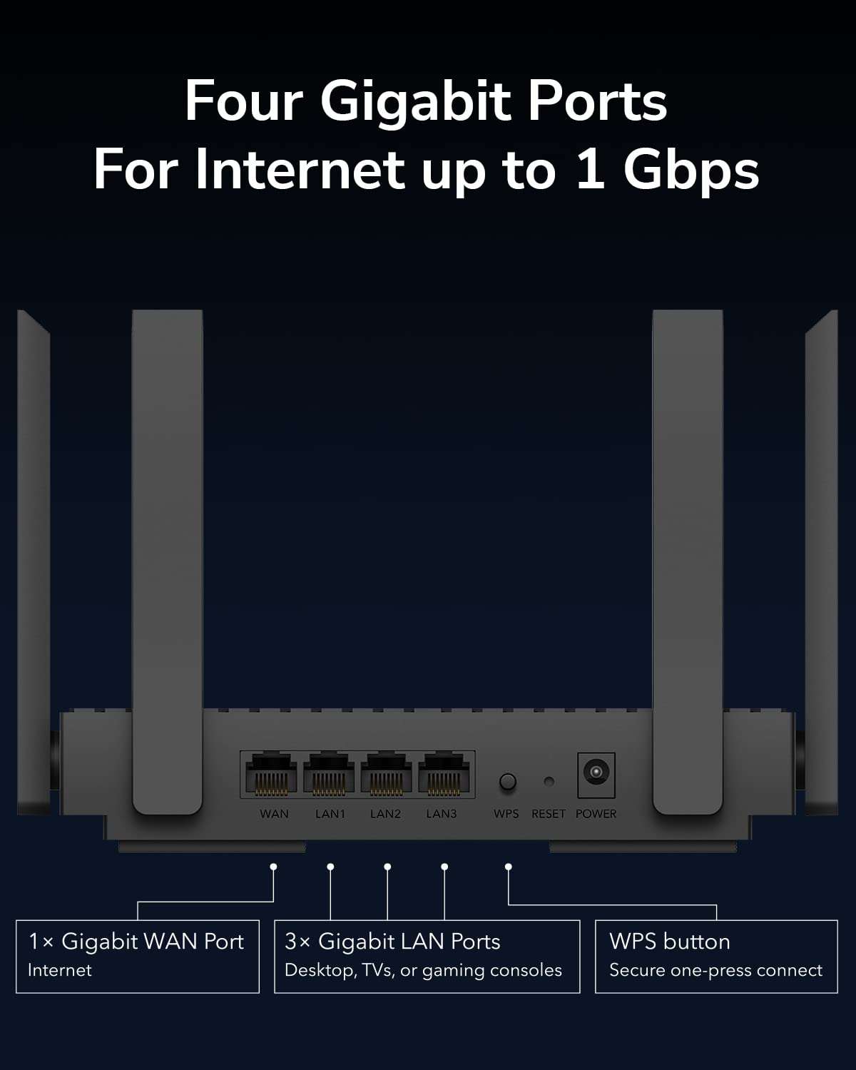 Cudy AX3000 WiFi 6 Router – 802.11ax Wireless Dual Band Gigabit Internet Router, VPN Compatible, MU-MIMO, WireGuard, Cudy Mesh Compatible WR3000 V2.0