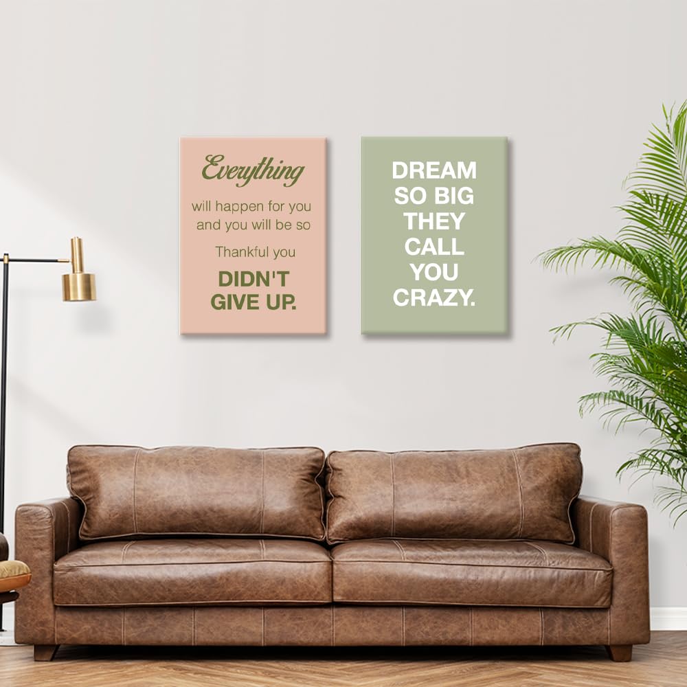 YEOION Inspirational Office Wall Art Motivational Quotes Canvas Wall Decor for Workplace Homeoffice,Office Canvas Wall Decor Set of 6