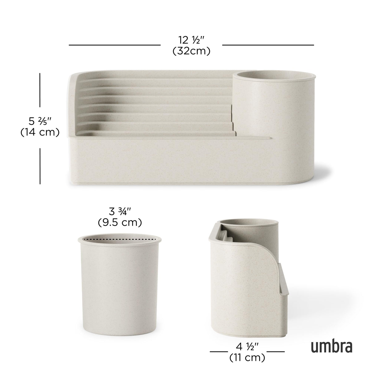 Umbra Stream Water Fountain for Tabletop Desktop - Soothing and Calming Zen for Bedroom or Office, Sand