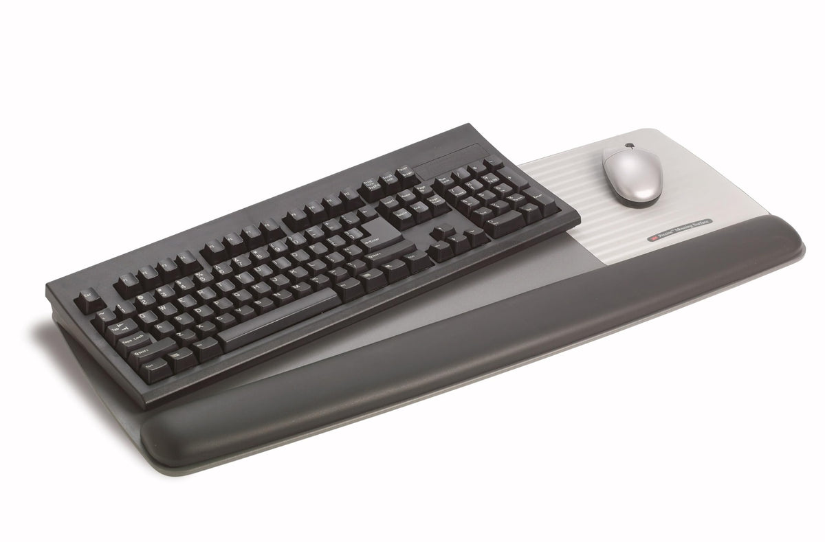 3M Gel Wrist Rest for Keyboard and Mouse with Tilt-Adjustable Platform, Precise Mouse Pad, 25.5 in x 10.6 in, Black (WR422LE)