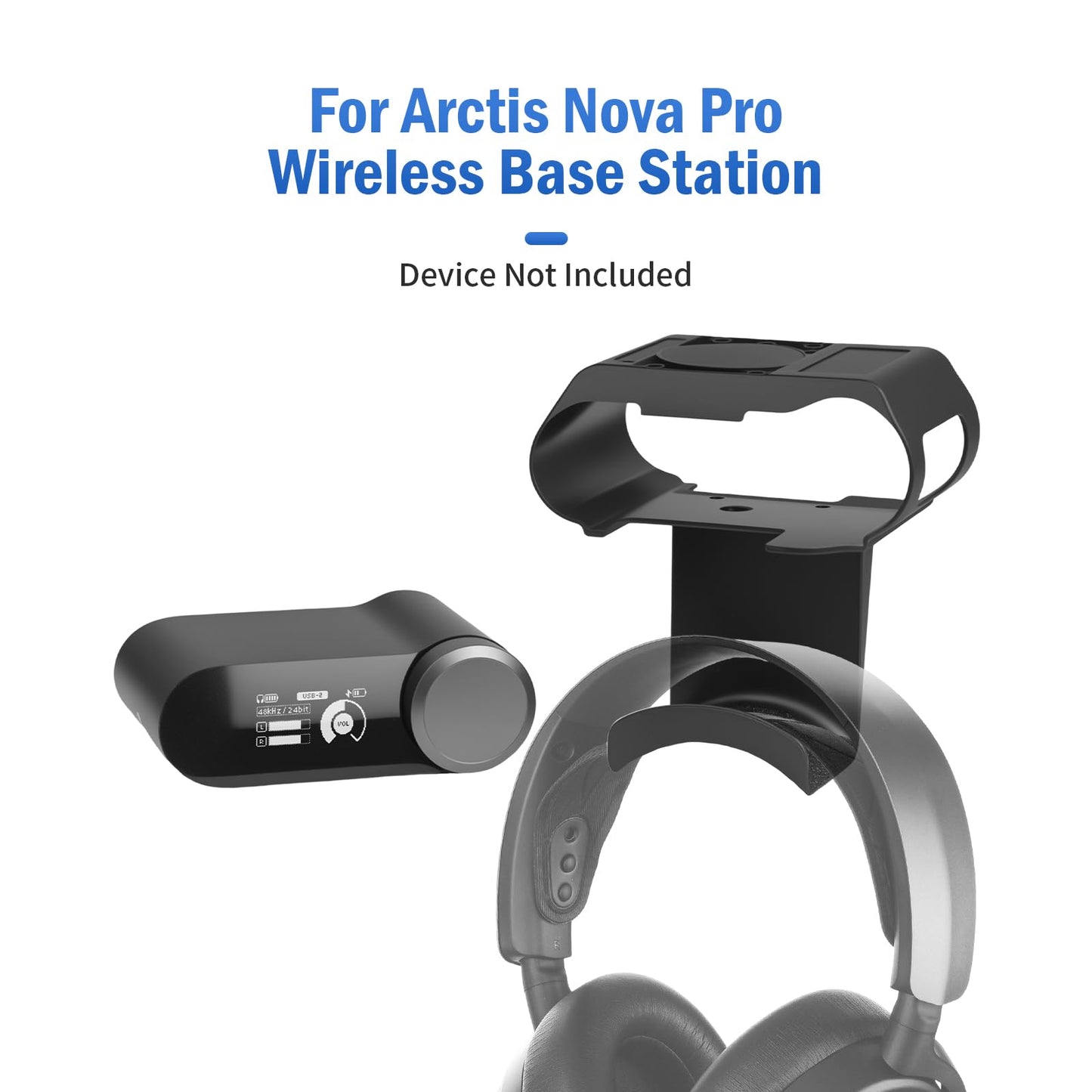 FSNIWEKO Under Desk Headphone Hanger Stand for SteelSeries Arctis Nova Pro Wireless-Arctis Pro Wireless NOVA Magnetic Mount Secretlab Magnus Version,Headphone Holder for Arctis Nova Pro Wireless