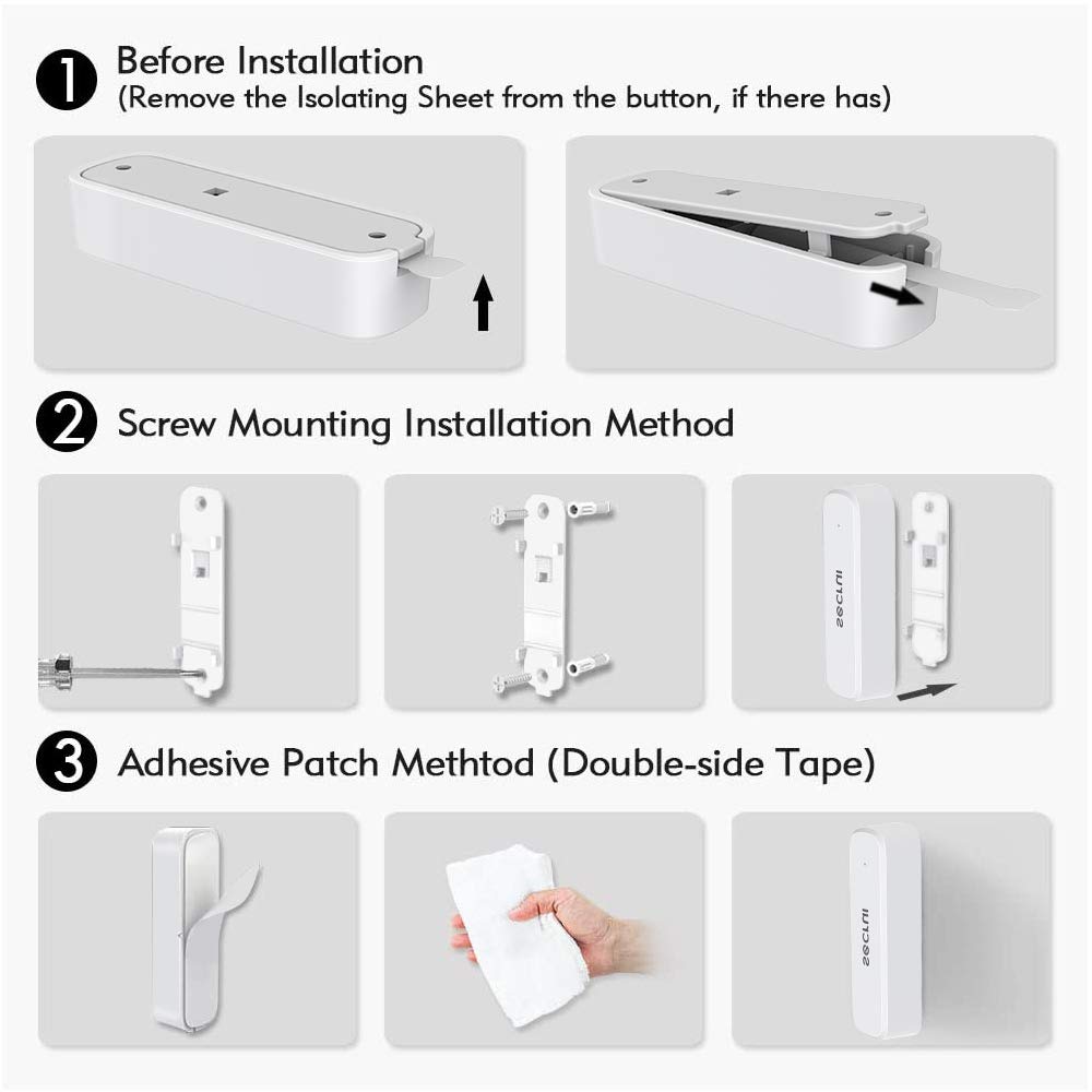 Door Chime When Door Opens, Door Opened Alarm for Home/Business Office/Bedroom Entering, 1-Sensor + 1-Receiver with 500FT Range,58 Chimes,5-Volume Level, Entry Alert for Kids/Toddler/Dementia Safety