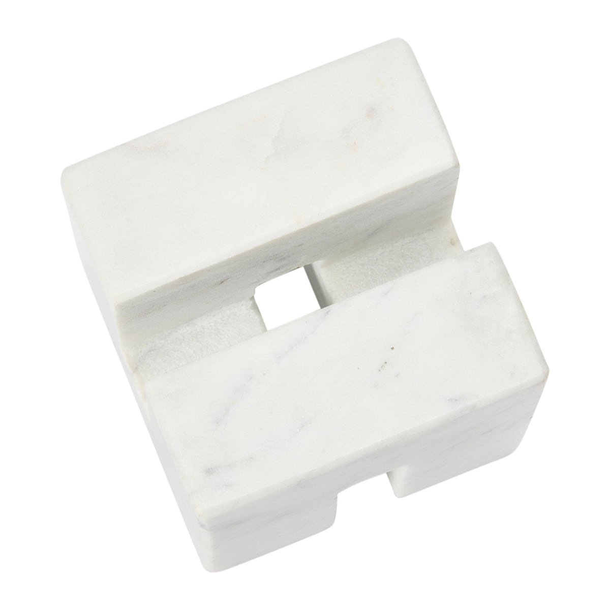 Creative Co-Op Contemporary Marble Cookbook Stand, White