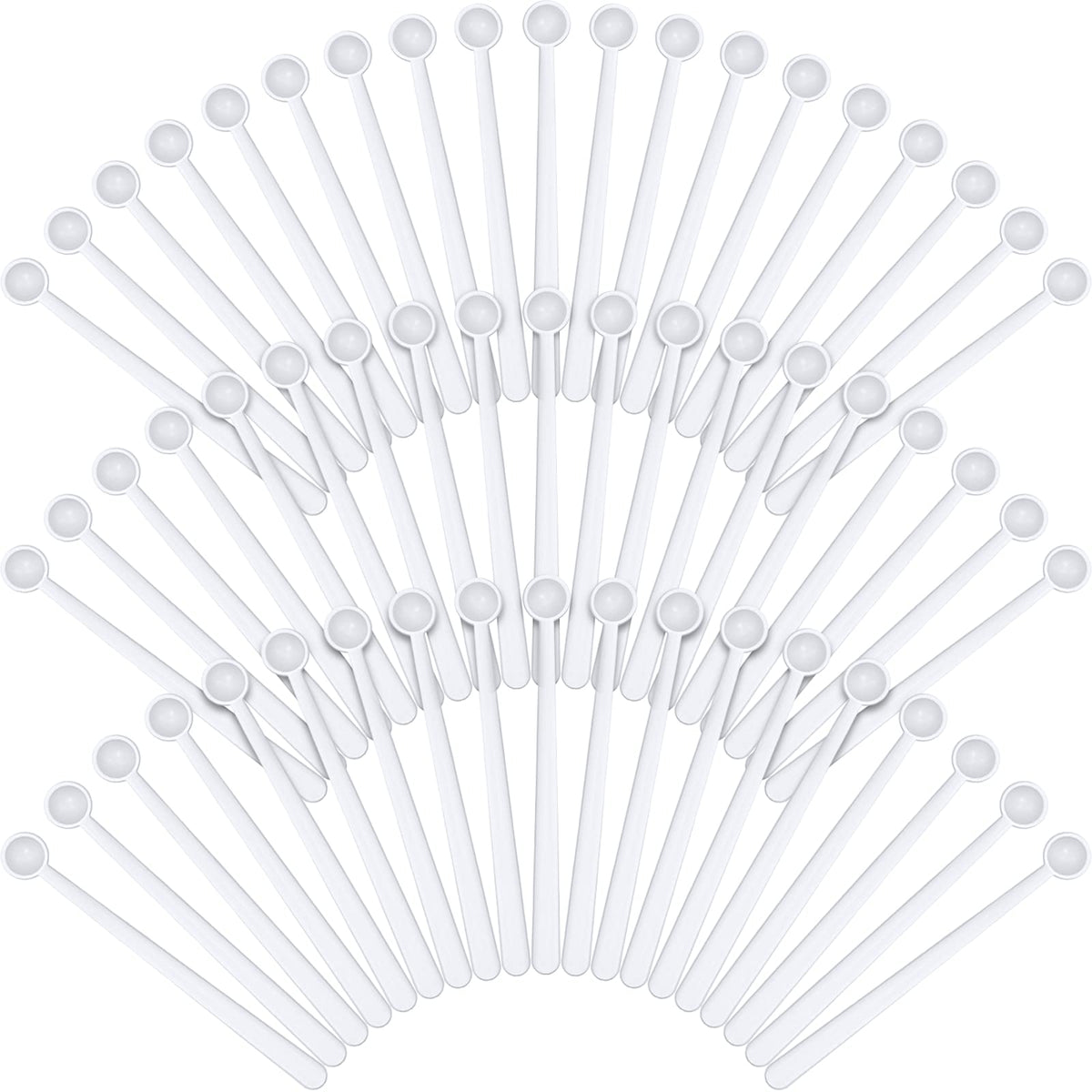 Chengu 200 Pieces Mini Measuring Spoons 1/32 Teaspoon Micro Scoops 0.15 ml Mini Spice Scoop Micro Powder Scoop for Sugar Herbs Cosmetics Coffee Milk Measurement Tools Supplies