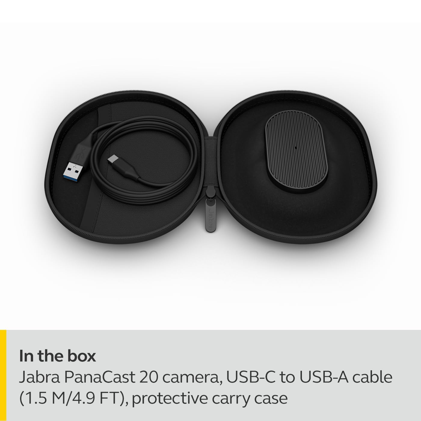 Jabra PanaCast 20 Conferencing Camera - Flexible Plug & Play Personal Video Solution Computer Webcam with AI-Powered 4K Ultra-HD, Intelligent Zoom, and Lighting Optimization - Black