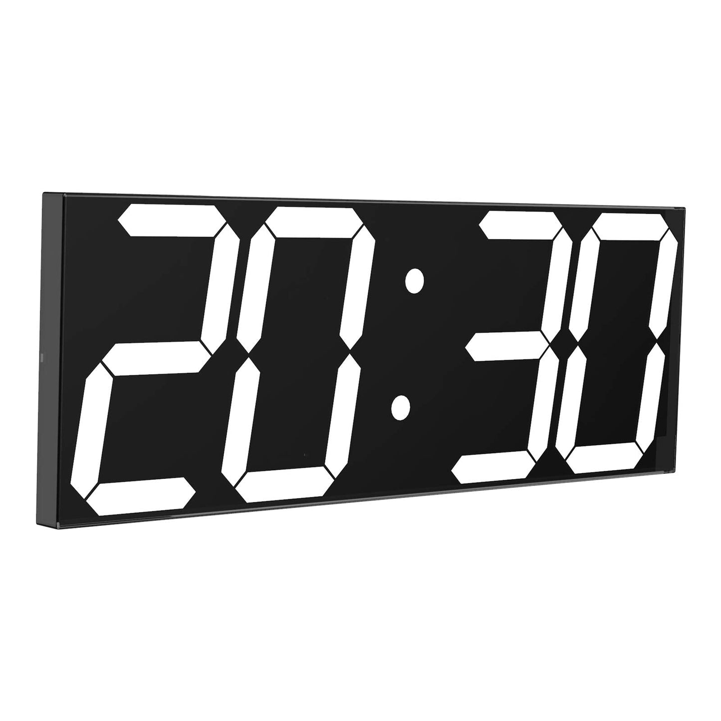 CHKOSDA LED Large Digital Wall Clock, Oversize Wall Clock with 6” Numbers, Remote Control Count up/Countdown Timer Clock, Auto Dimmer, Big Calendar and Thermometer(White)