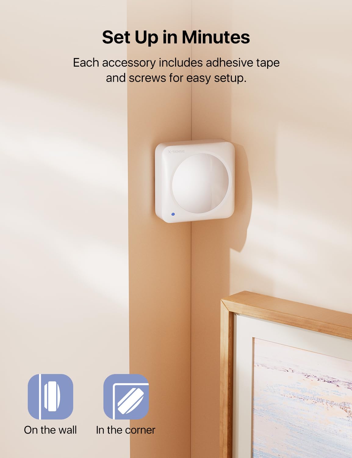 X-Sense Smart Home Security System, Wireless Security System 5-Piece Set, Supports Mobile App Alerts, Compatible with Alexa, Includes 1 Base Station, 2 Door Sensors, 1 Motion Sensor, 1 Keypad, AS05