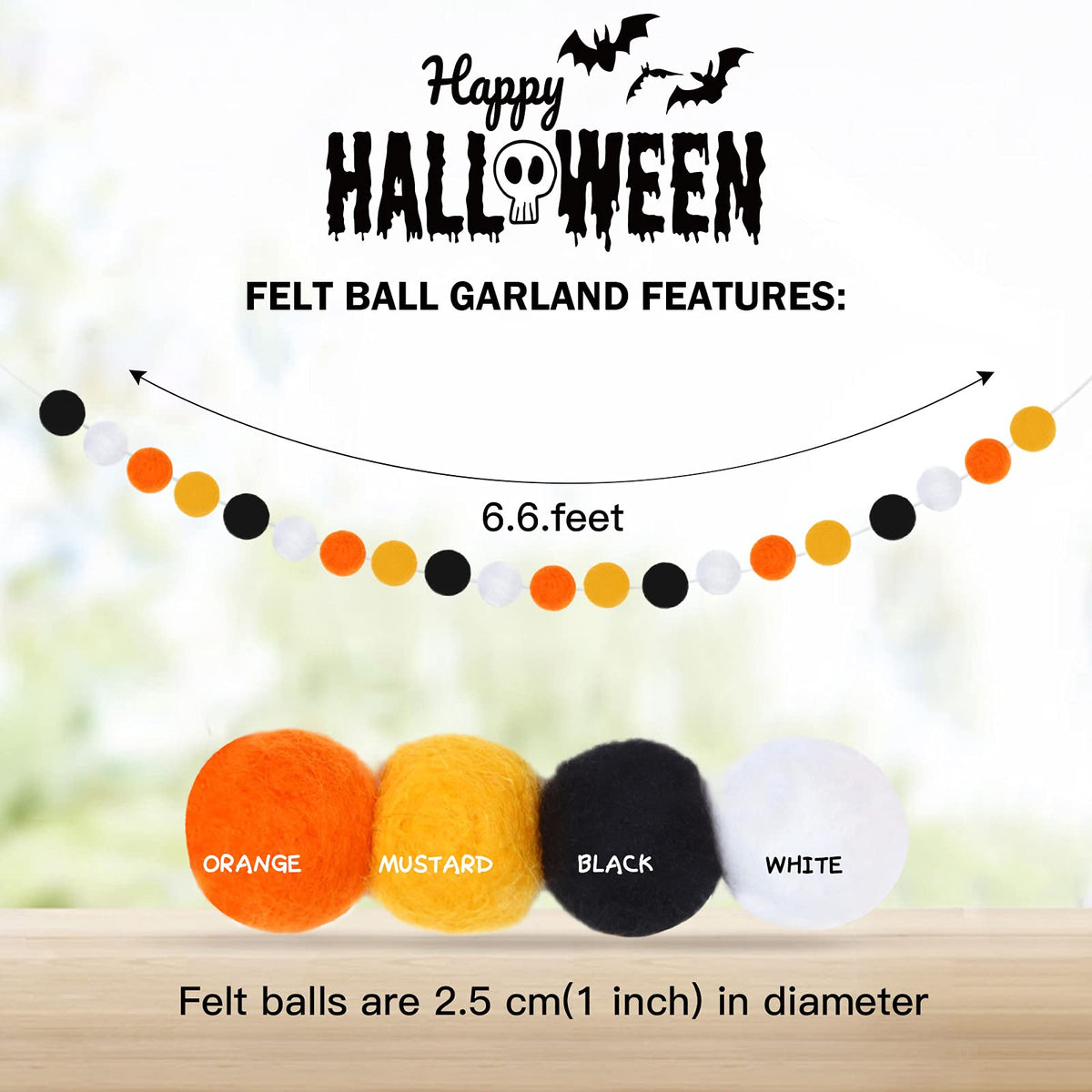 2 Pcs Pre Strung Happy Halloween Banners Rustic Burlap Boo Banners with Felt Ball Pom Pom Garland for Halloween Decorations Indoor Fireplace Mantle Walls Decor